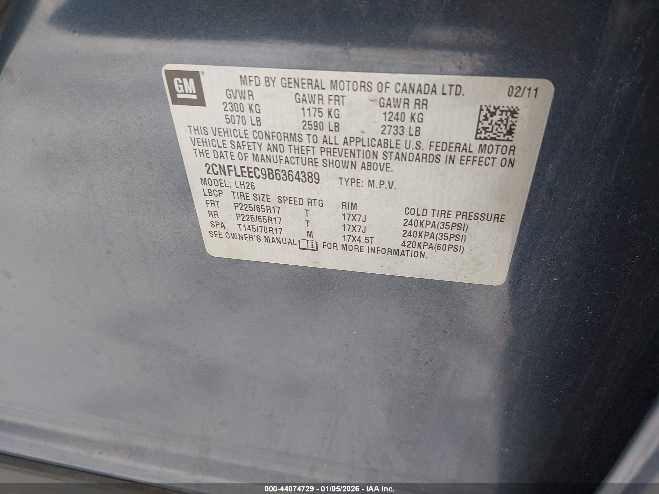 CHEVROLET EQUINOX image 9