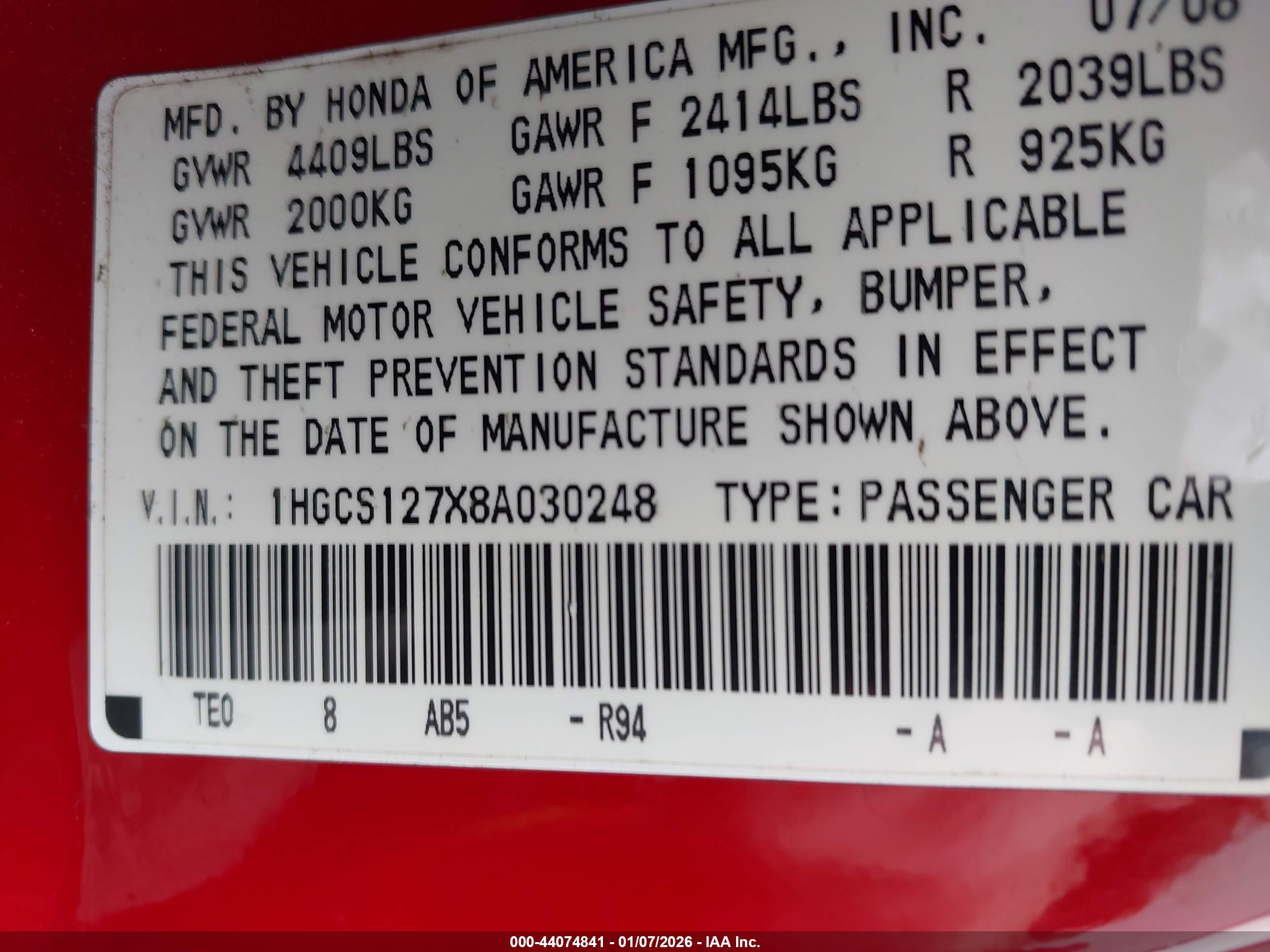 HONDA ACCORD image 9