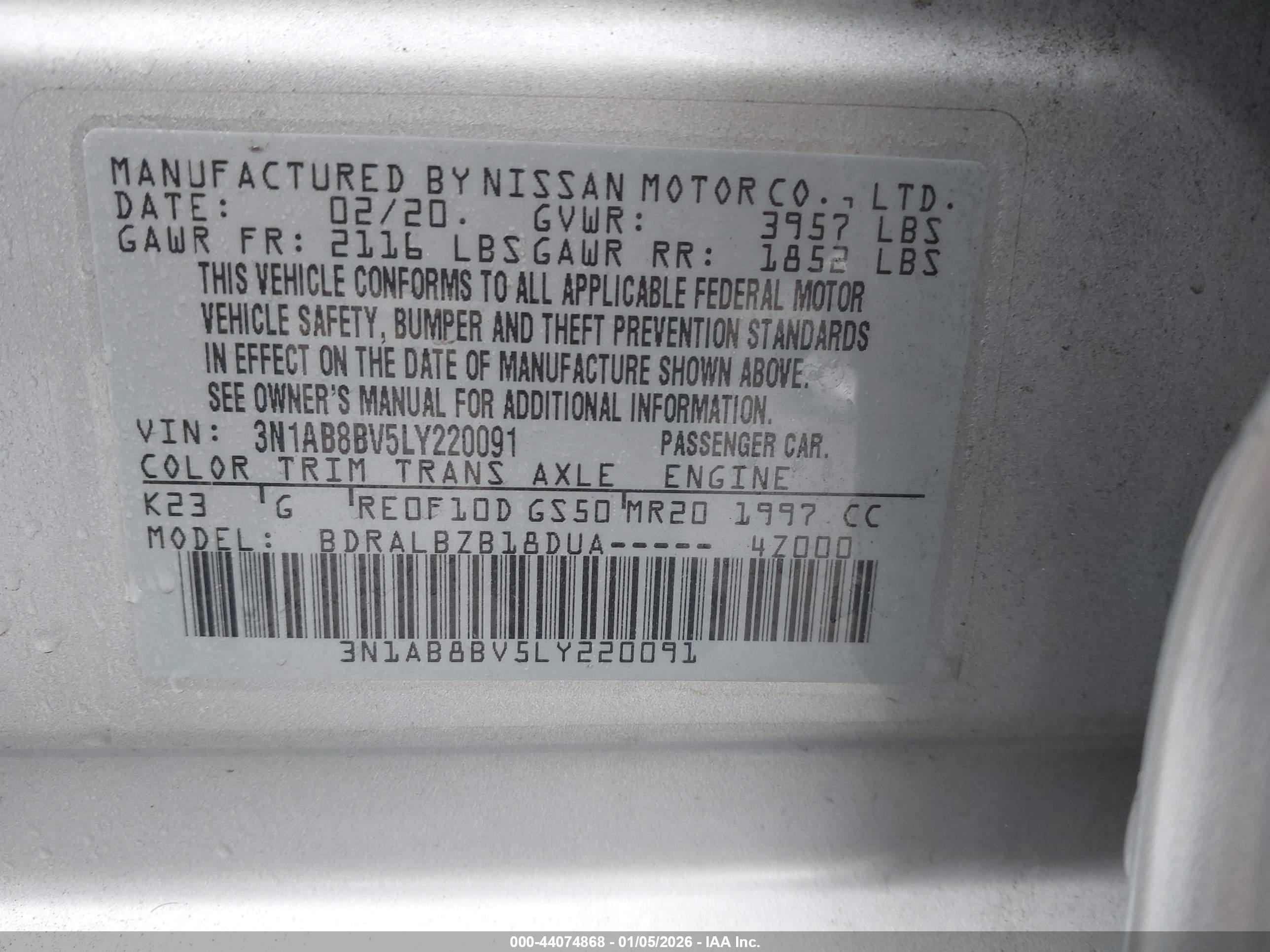 NISSAN SENTRA image 9