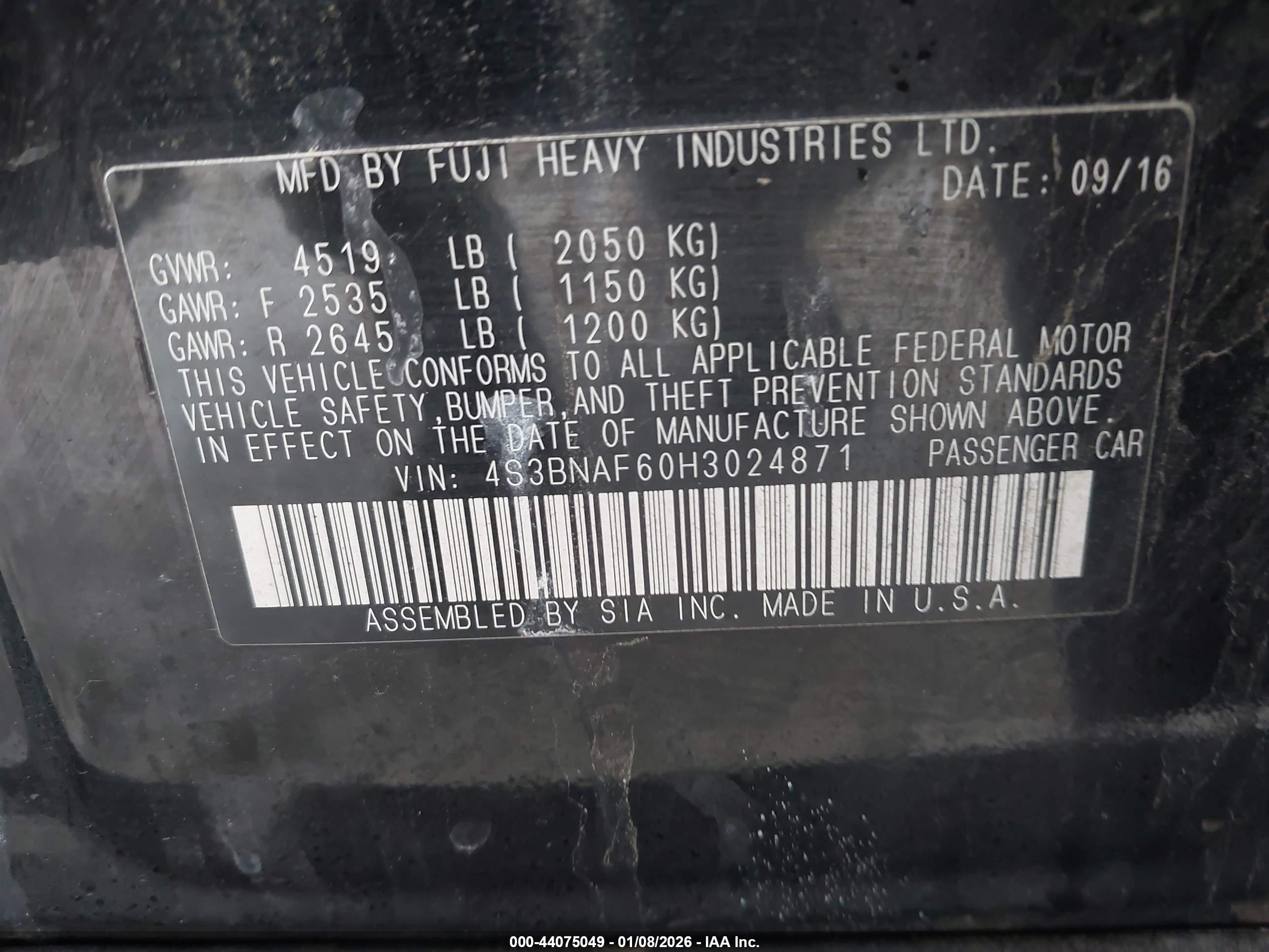 SUBARU LEGACY image 9