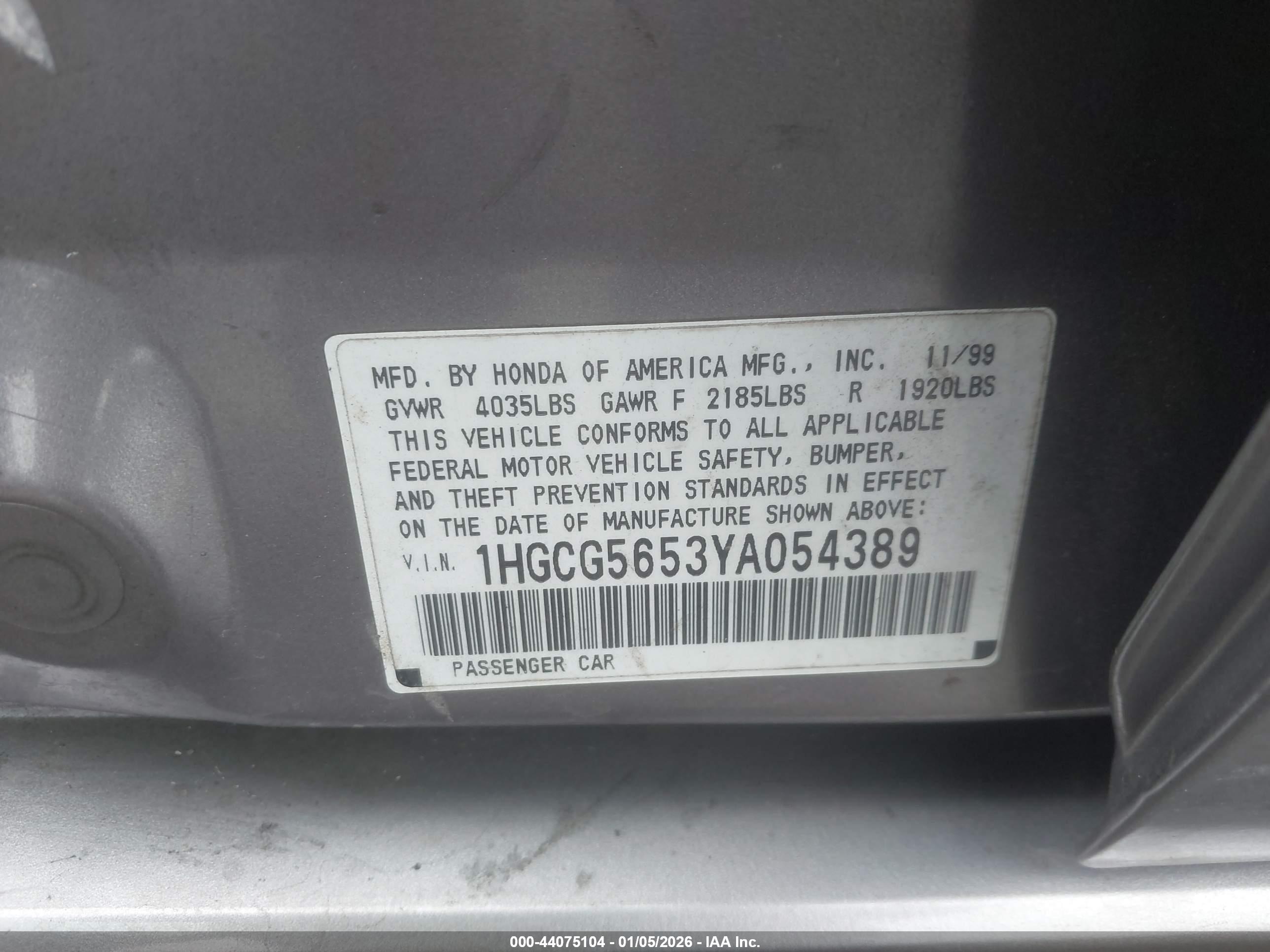 HONDA ACCORD image 9