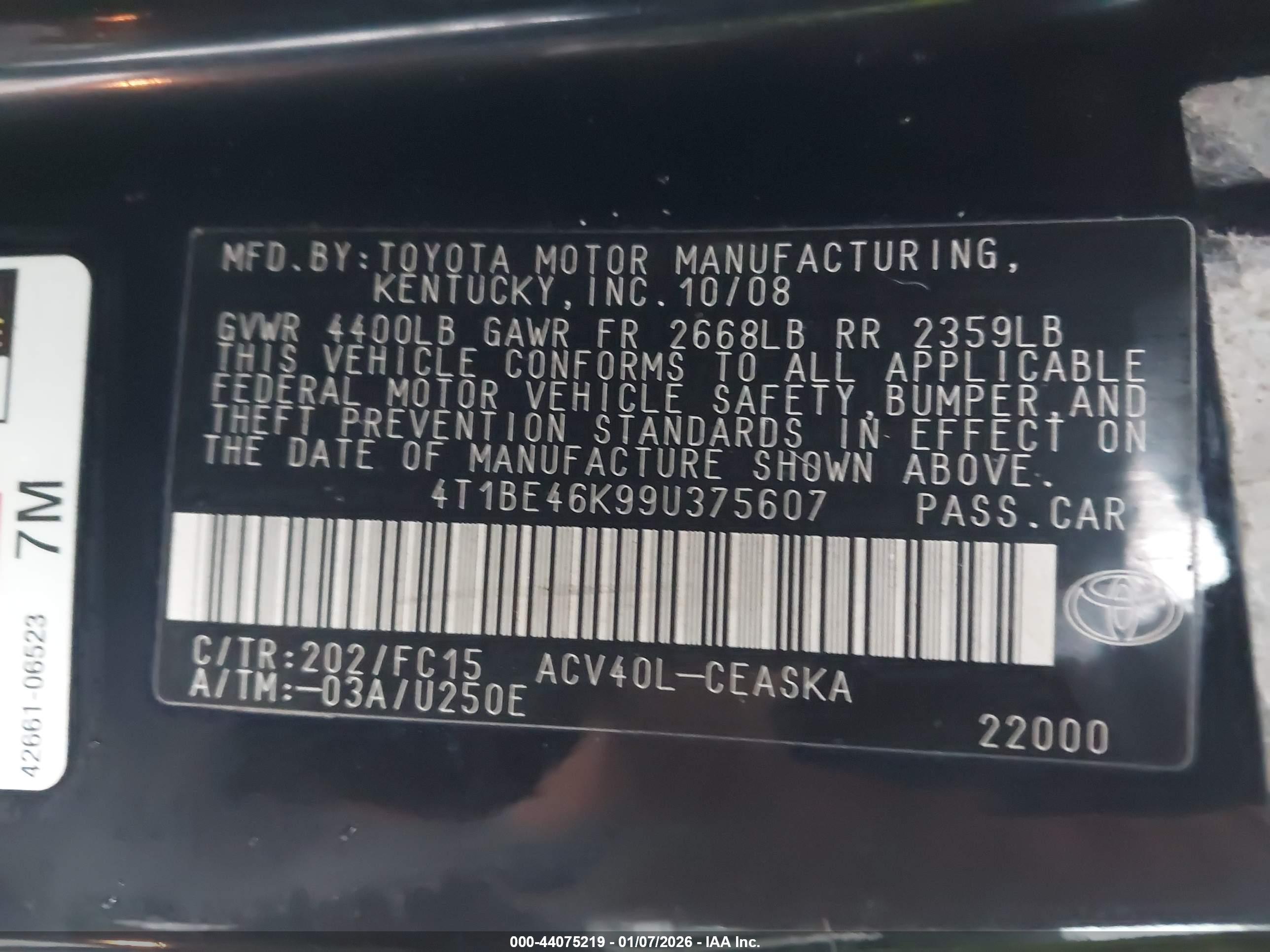 TOYOTA CAMRY image 9