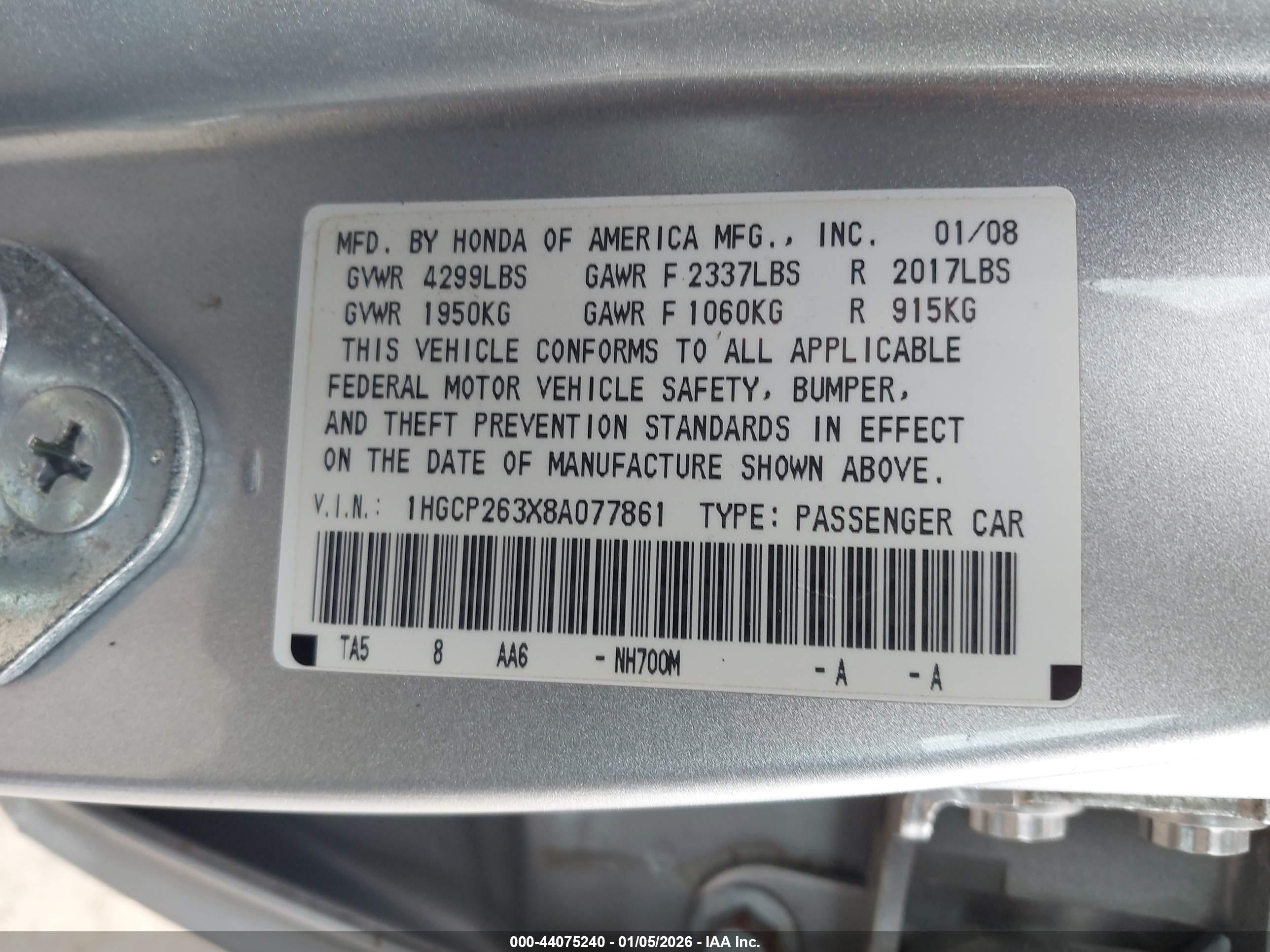 HONDA ACCORD image 9