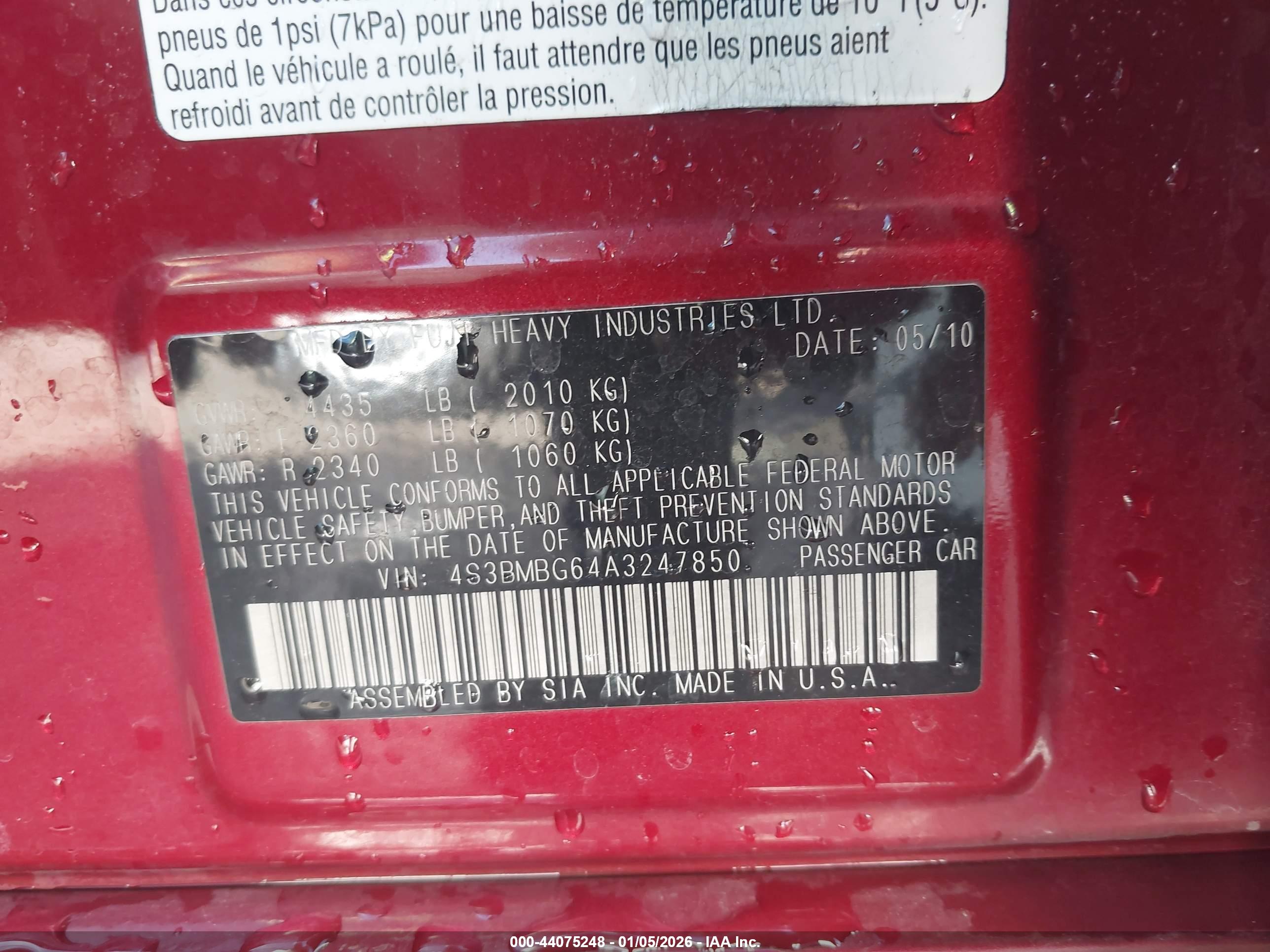 SUBARU LEGACY image 9
