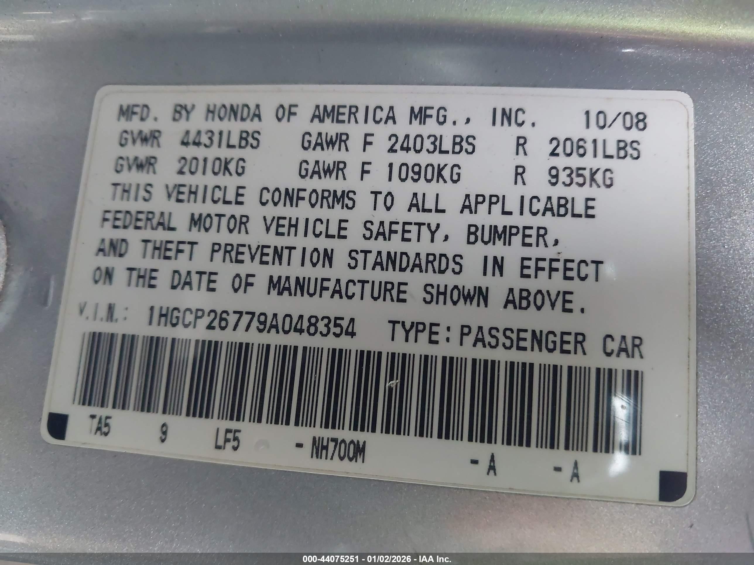 HONDA ACCORD image 9