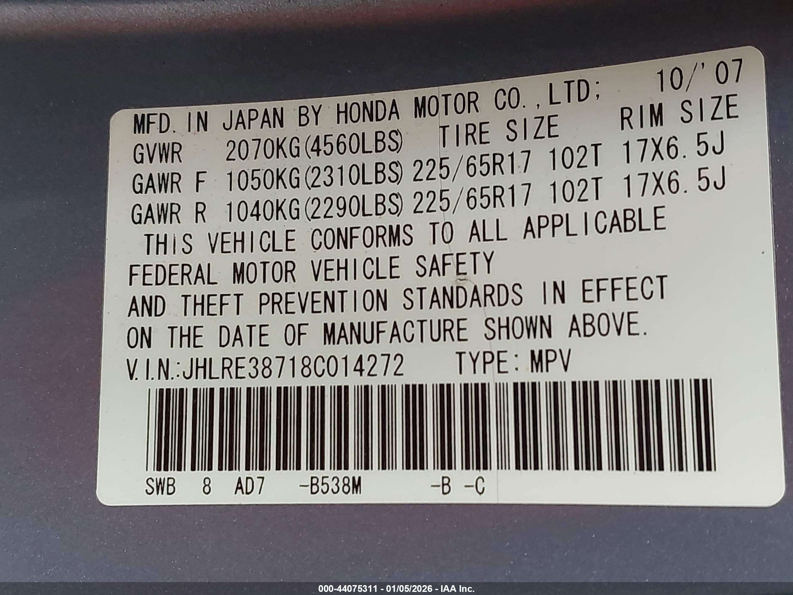 HONDA CR-V image 9