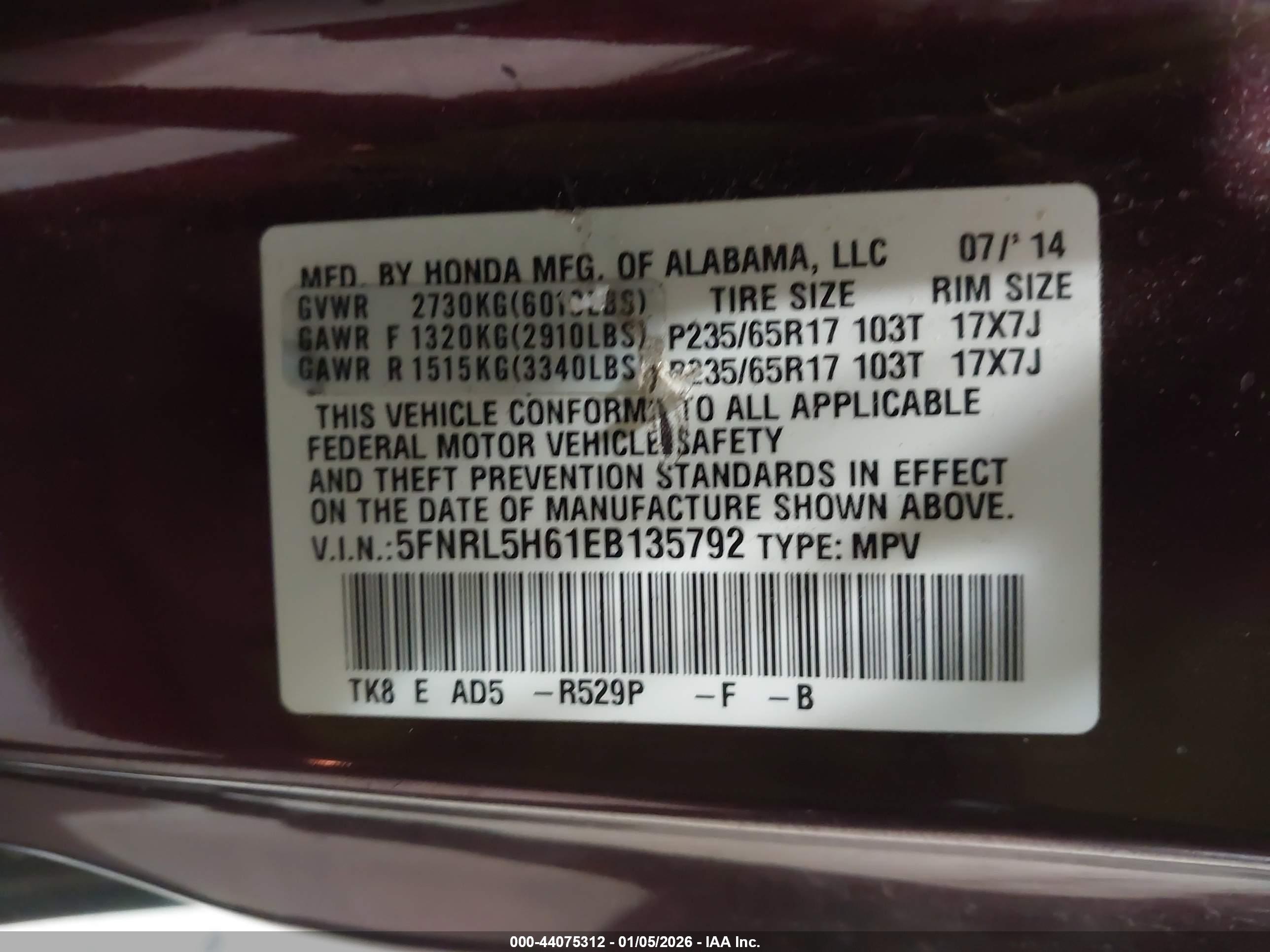 HONDA ODYSSEY image 9