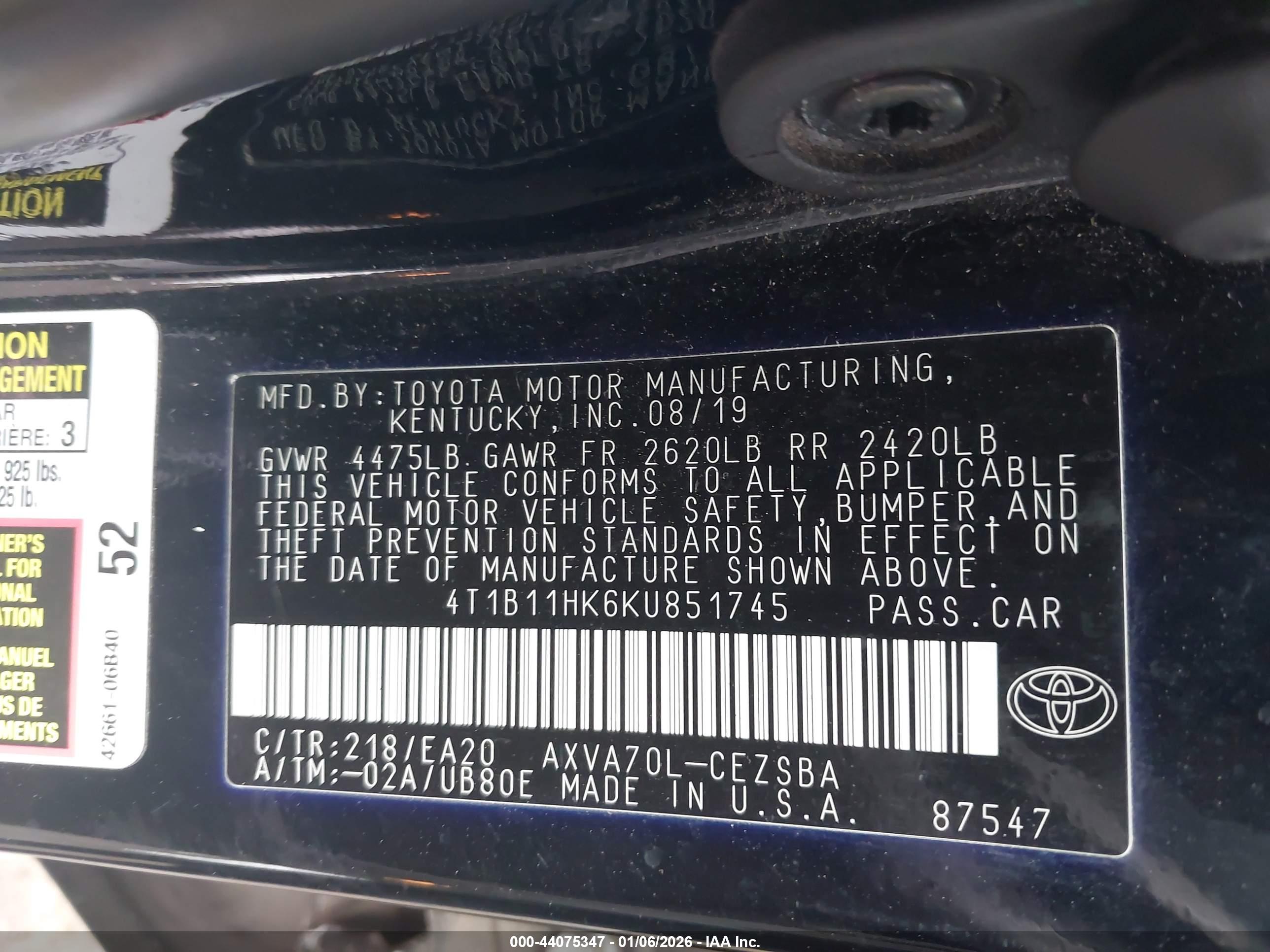 TOYOTA CAMRY image 9