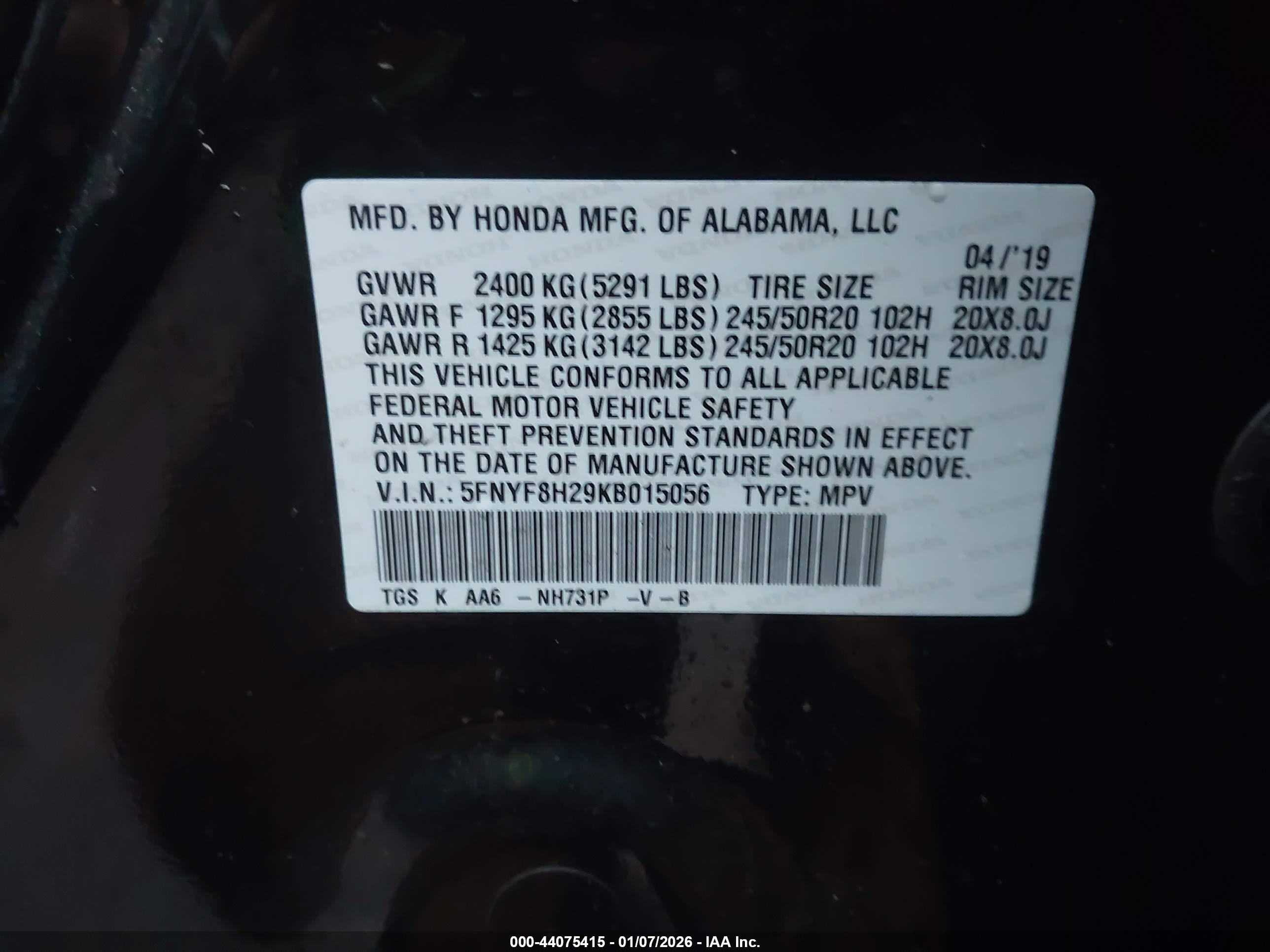 HONDA PASSPORT image 9