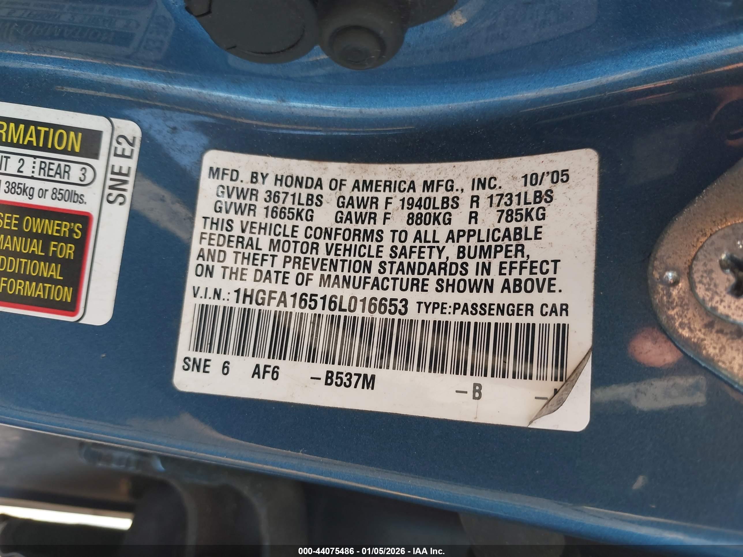 HONDA CIVIC image 9