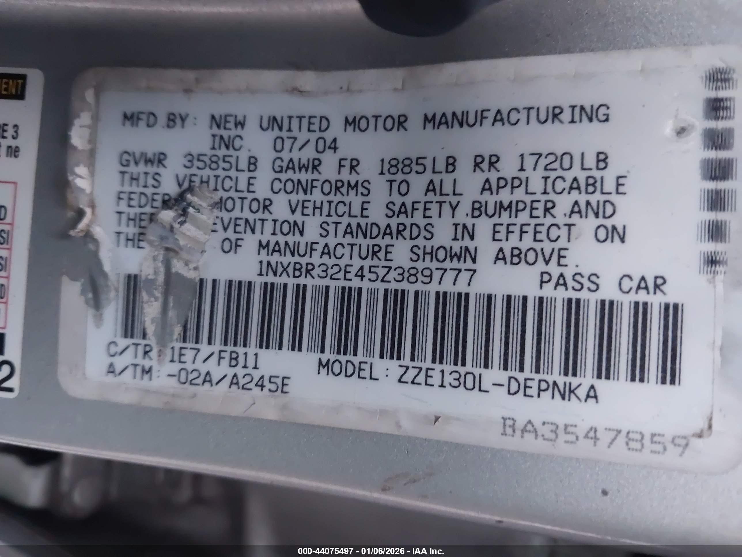TOYOTA COROLLA image 9