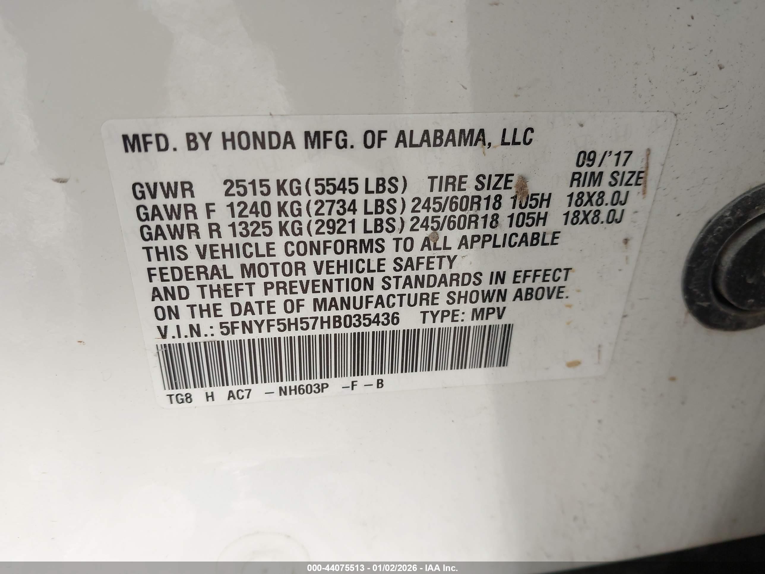 HONDA PILOT image 9
