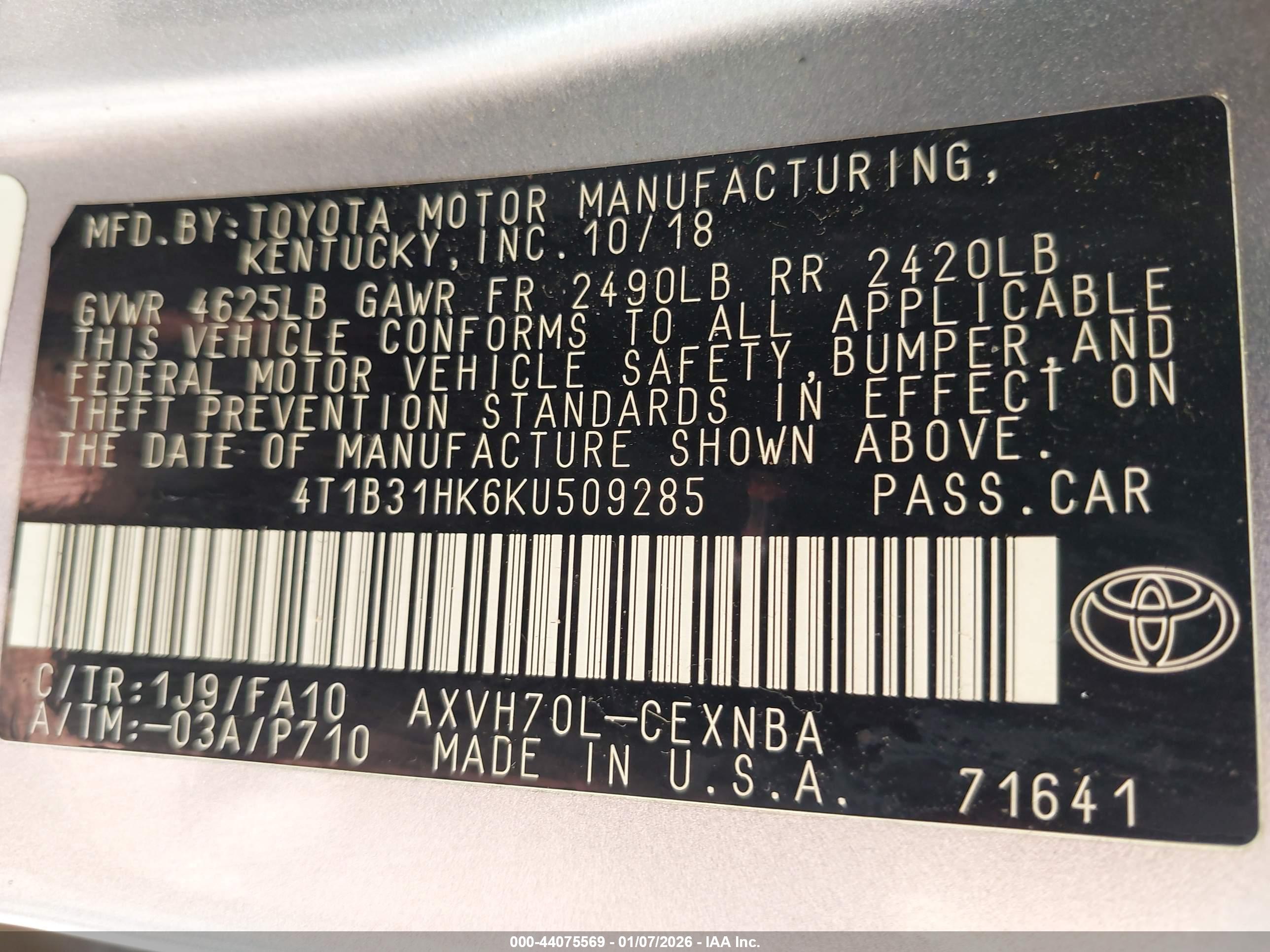 TOYOTA CAMRY image 9