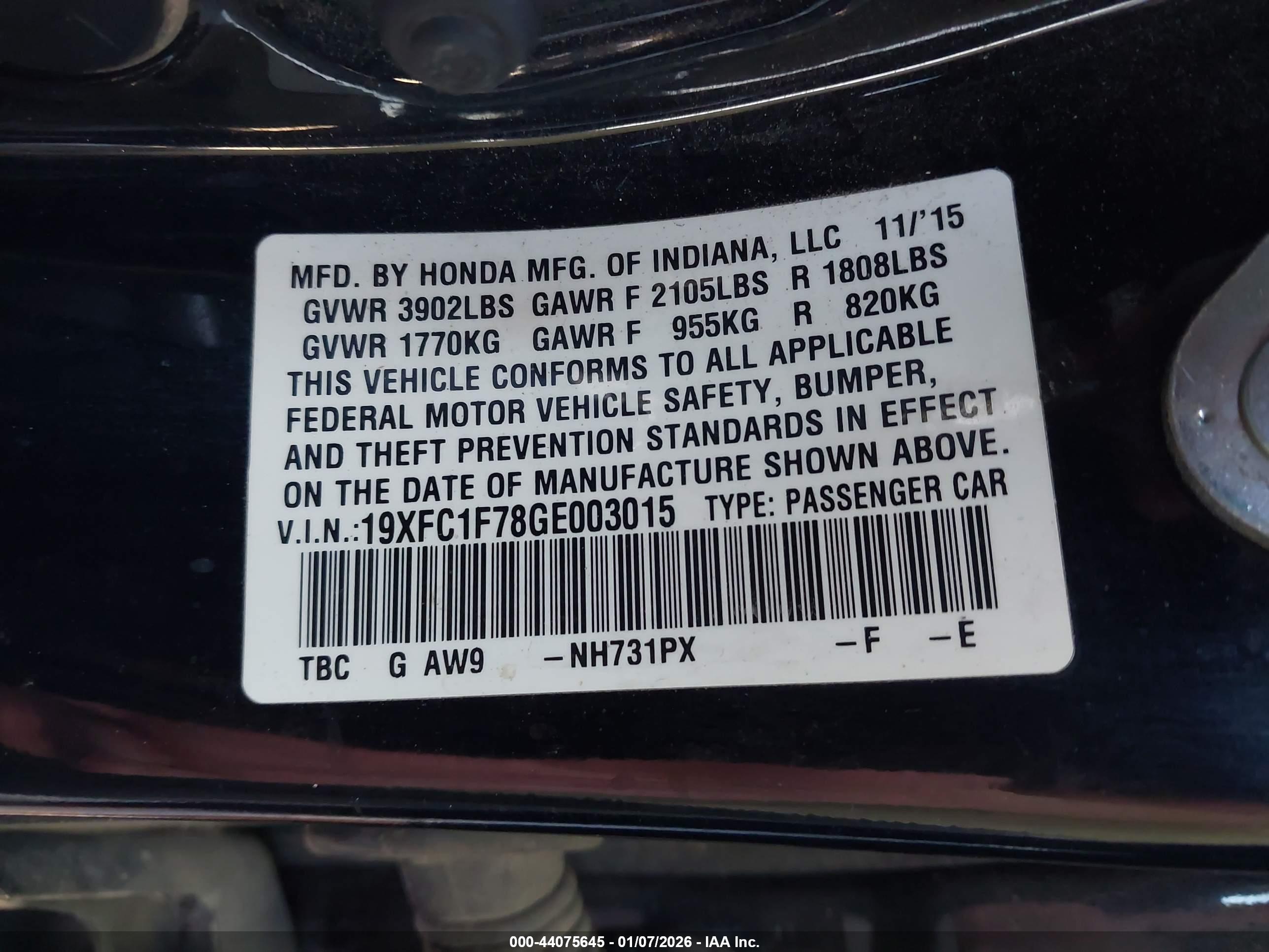 HONDA CIVIC image 9