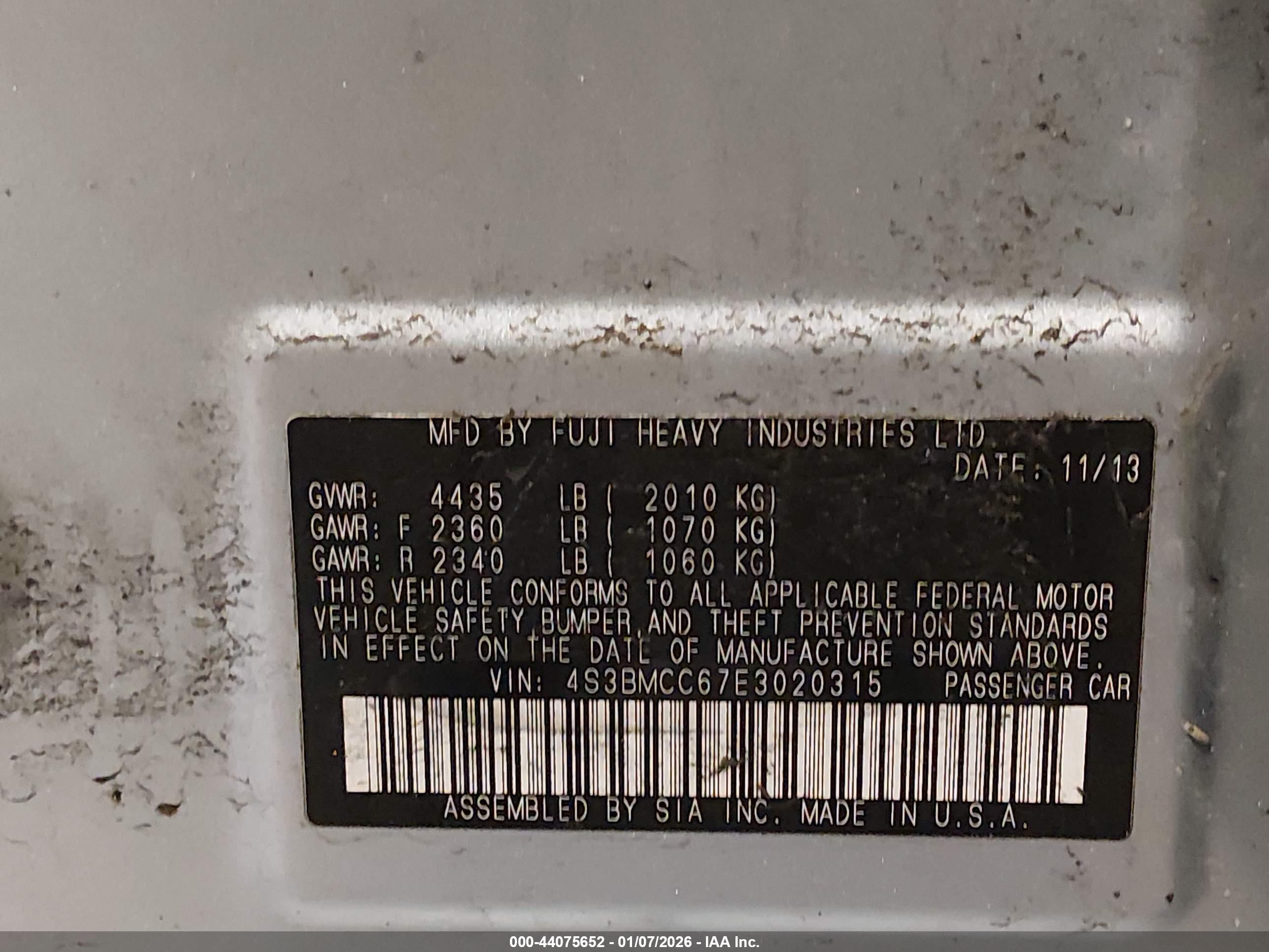 SUBARU LEGACY image 9
