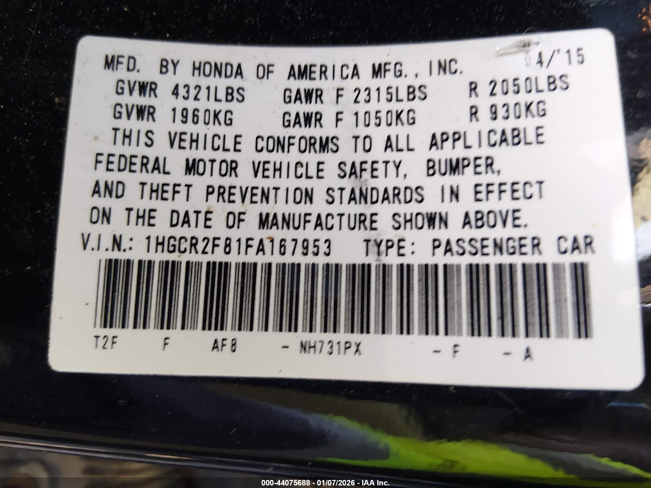 HONDA ACCORD image 9