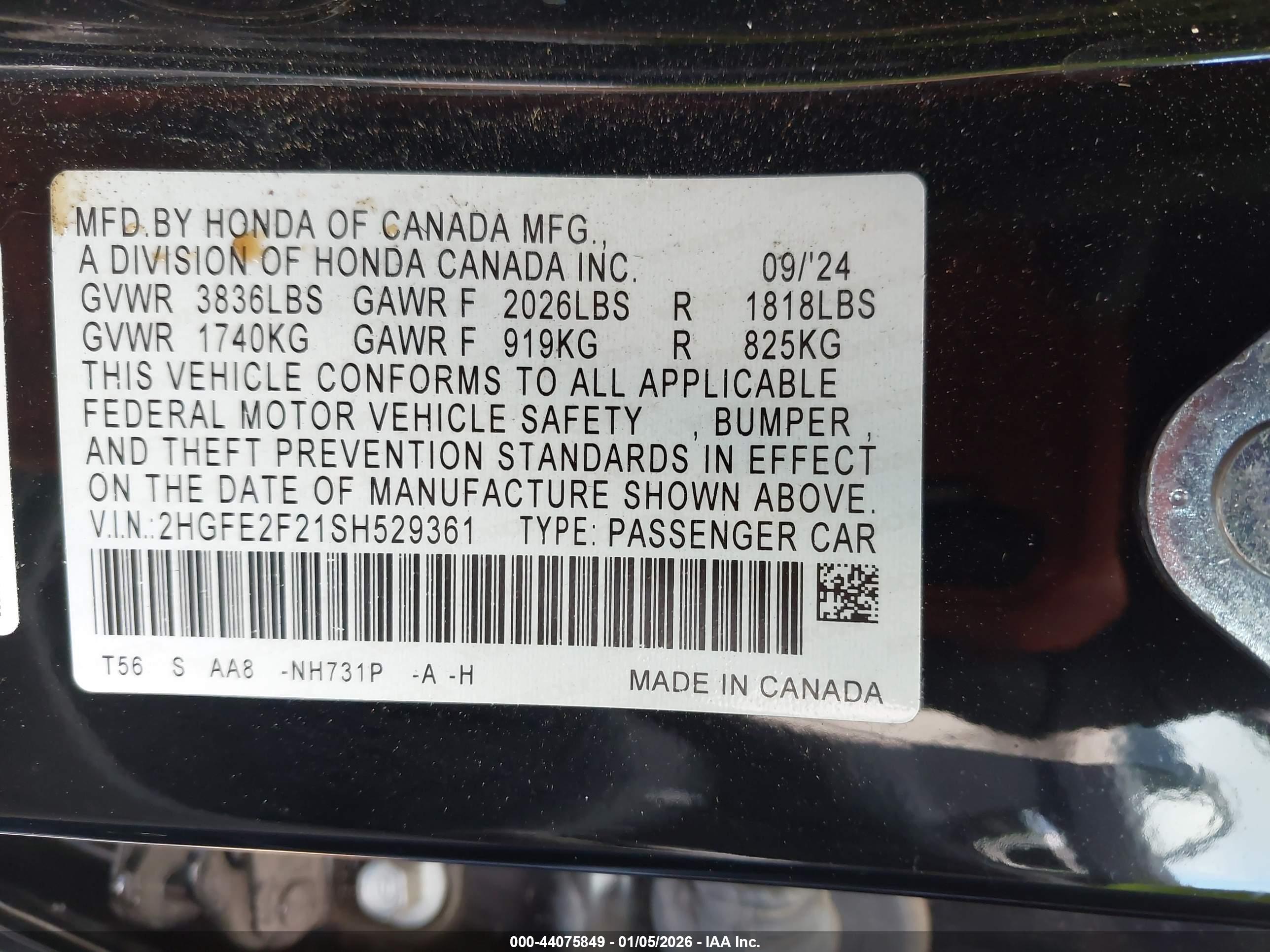 HONDA CIVIC image 9
