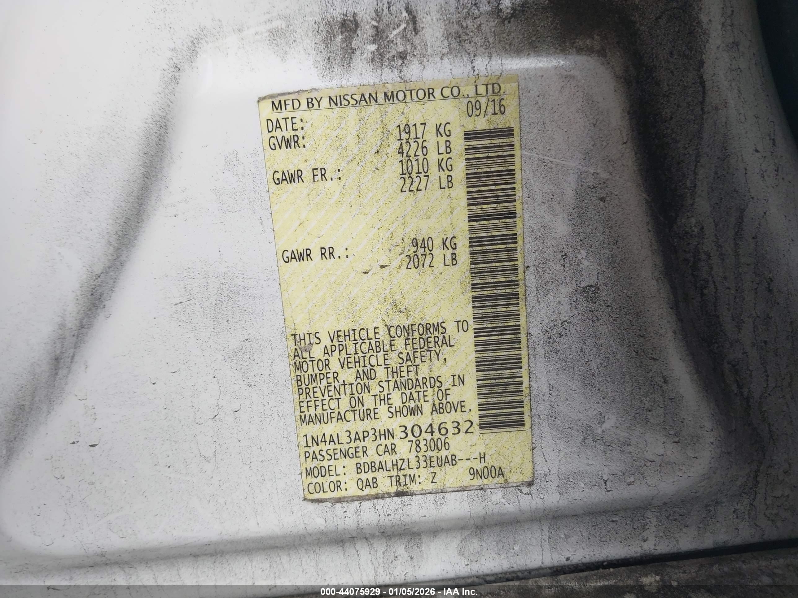 NISSAN ALTIMA image 9