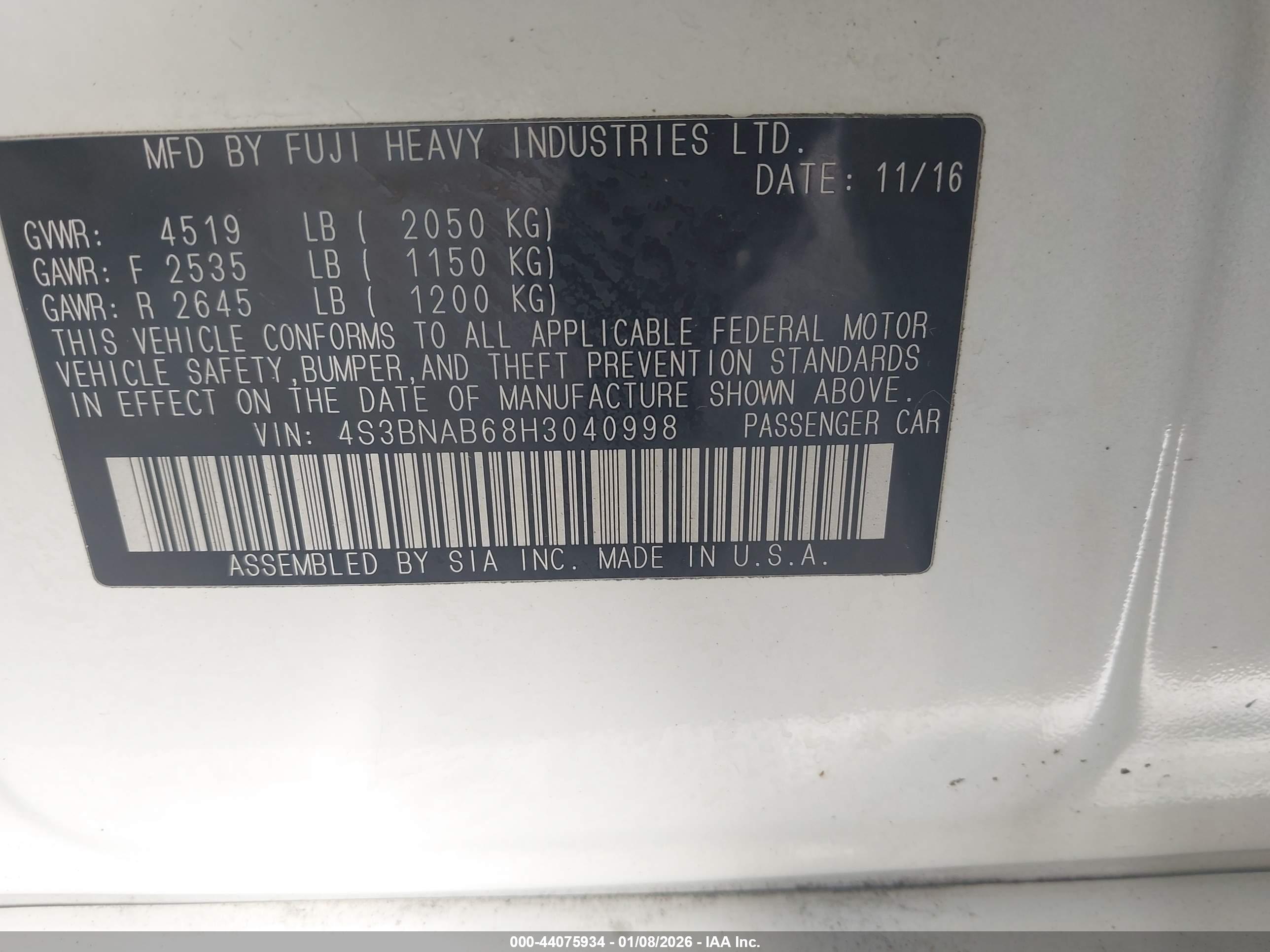 SUBARU LEGACY image 9