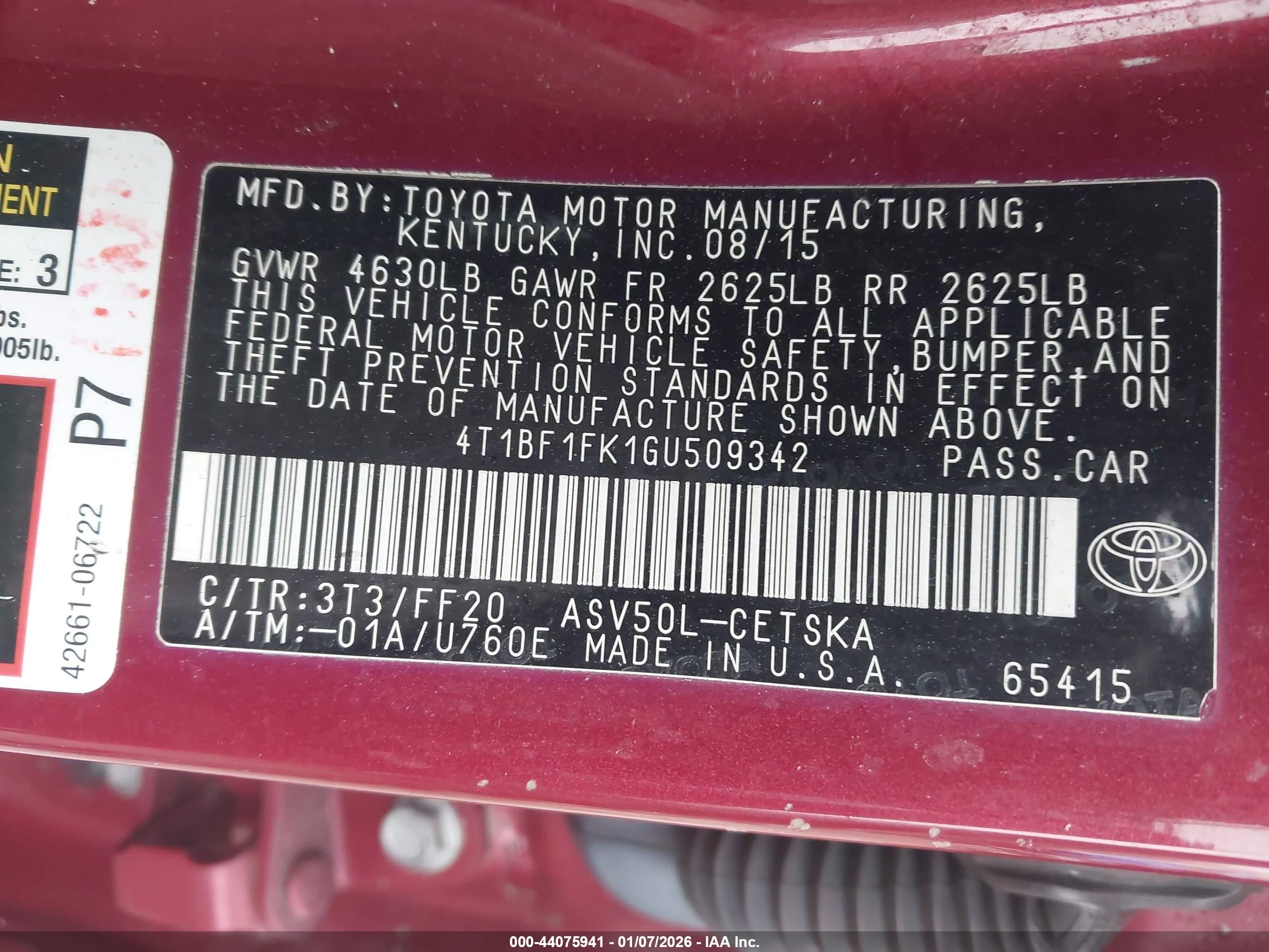 TOYOTA CAMRY image 9