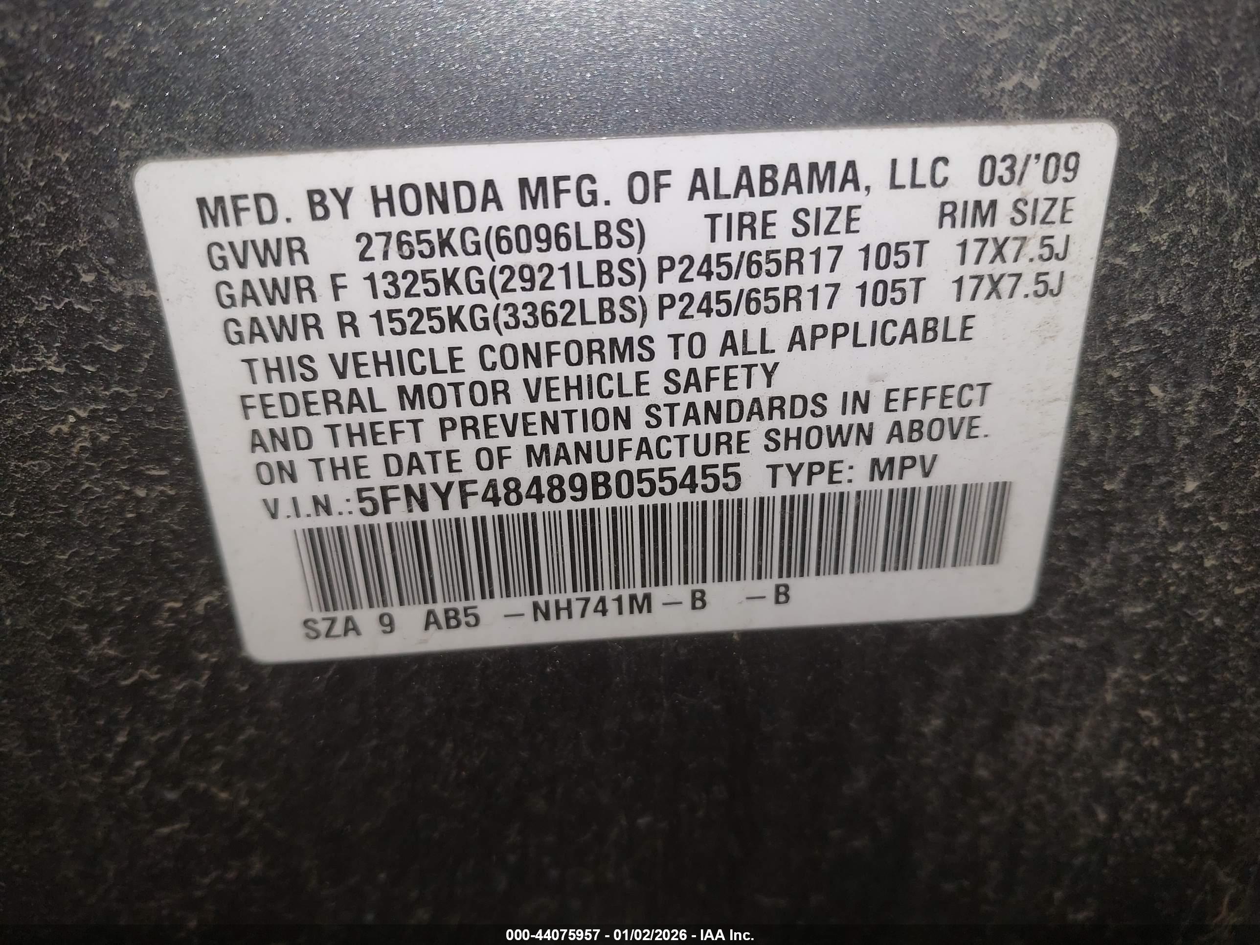 HONDA PILOT image 9