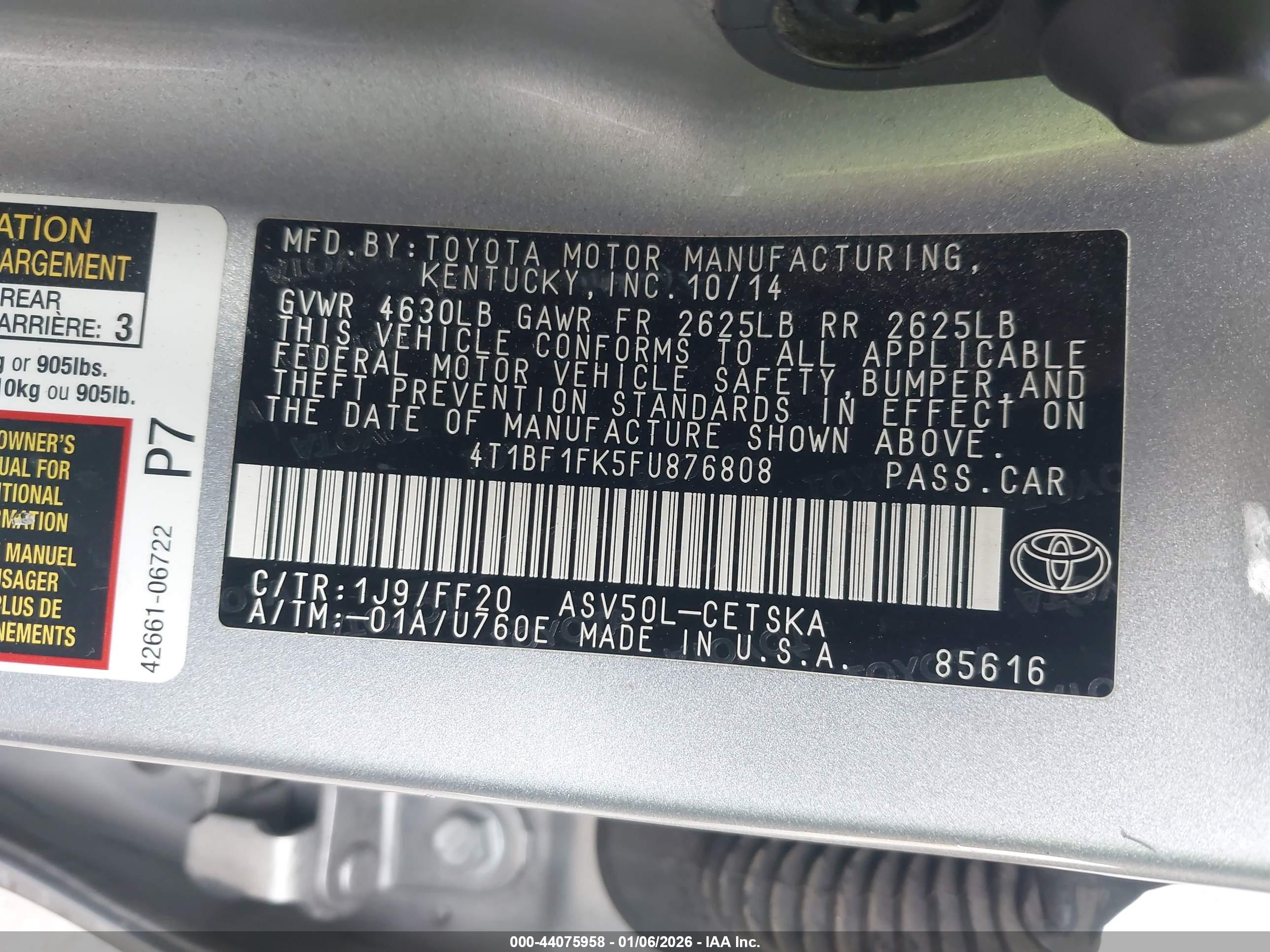 TOYOTA CAMRY image 9