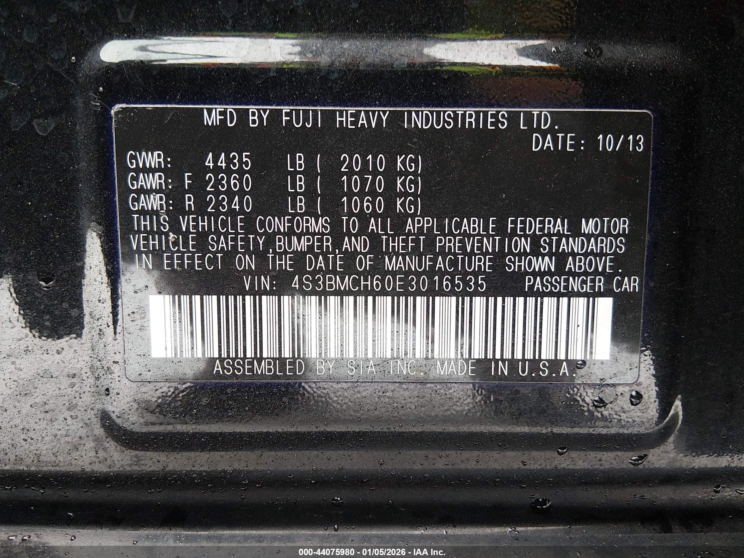 SUBARU LEGACY image 9