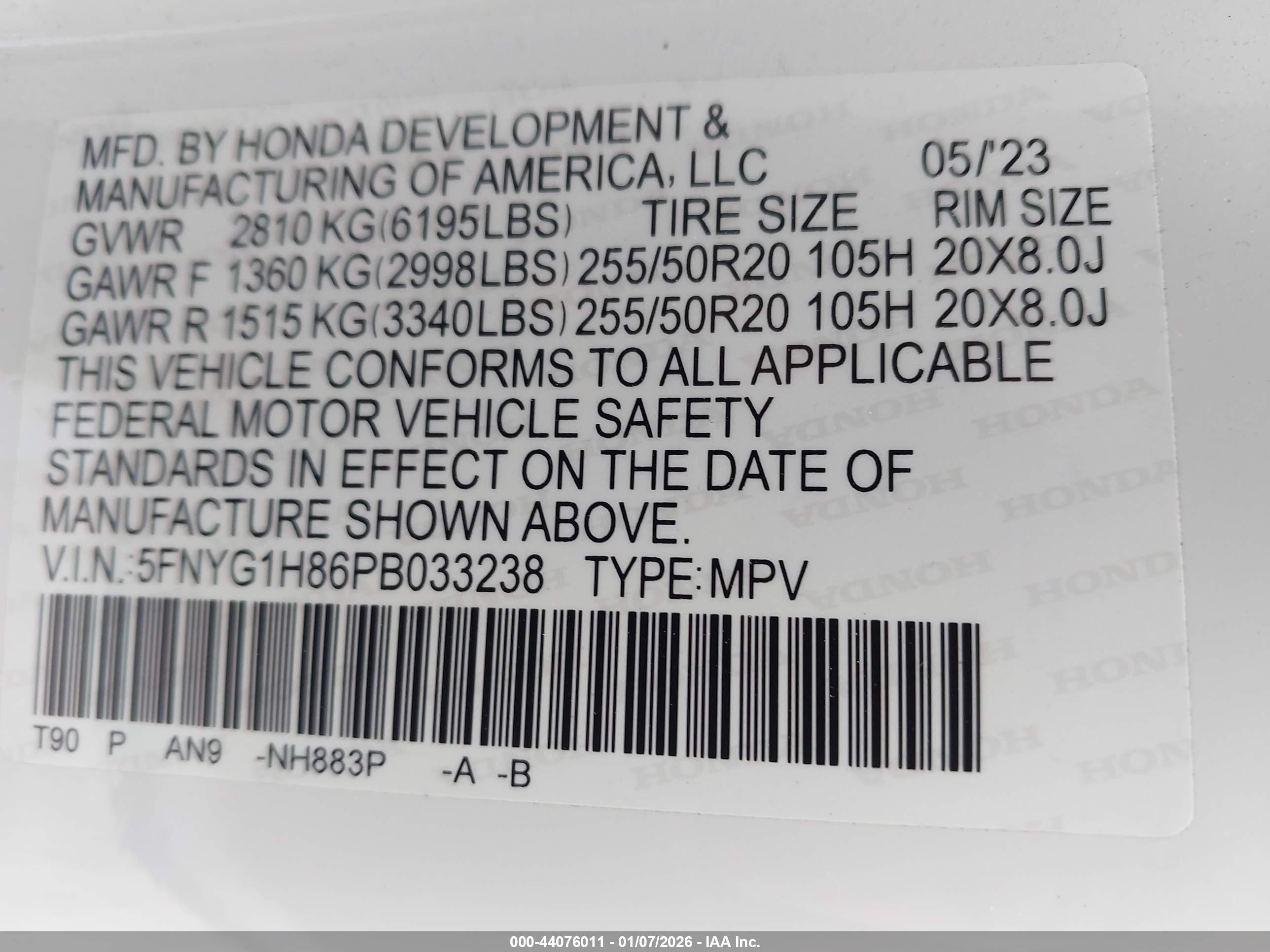 HONDA PILOT image 9