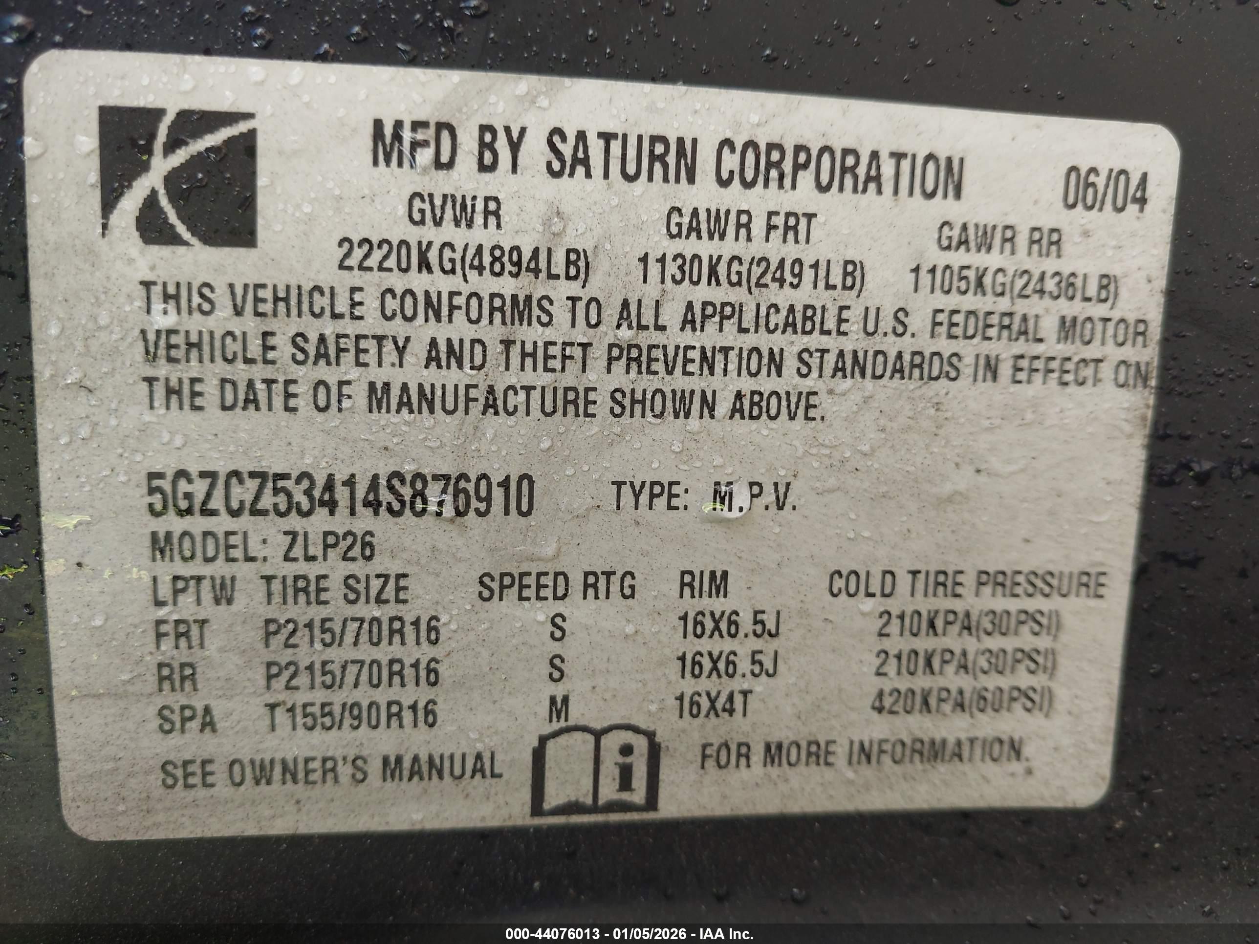 SATURN VUE image 9