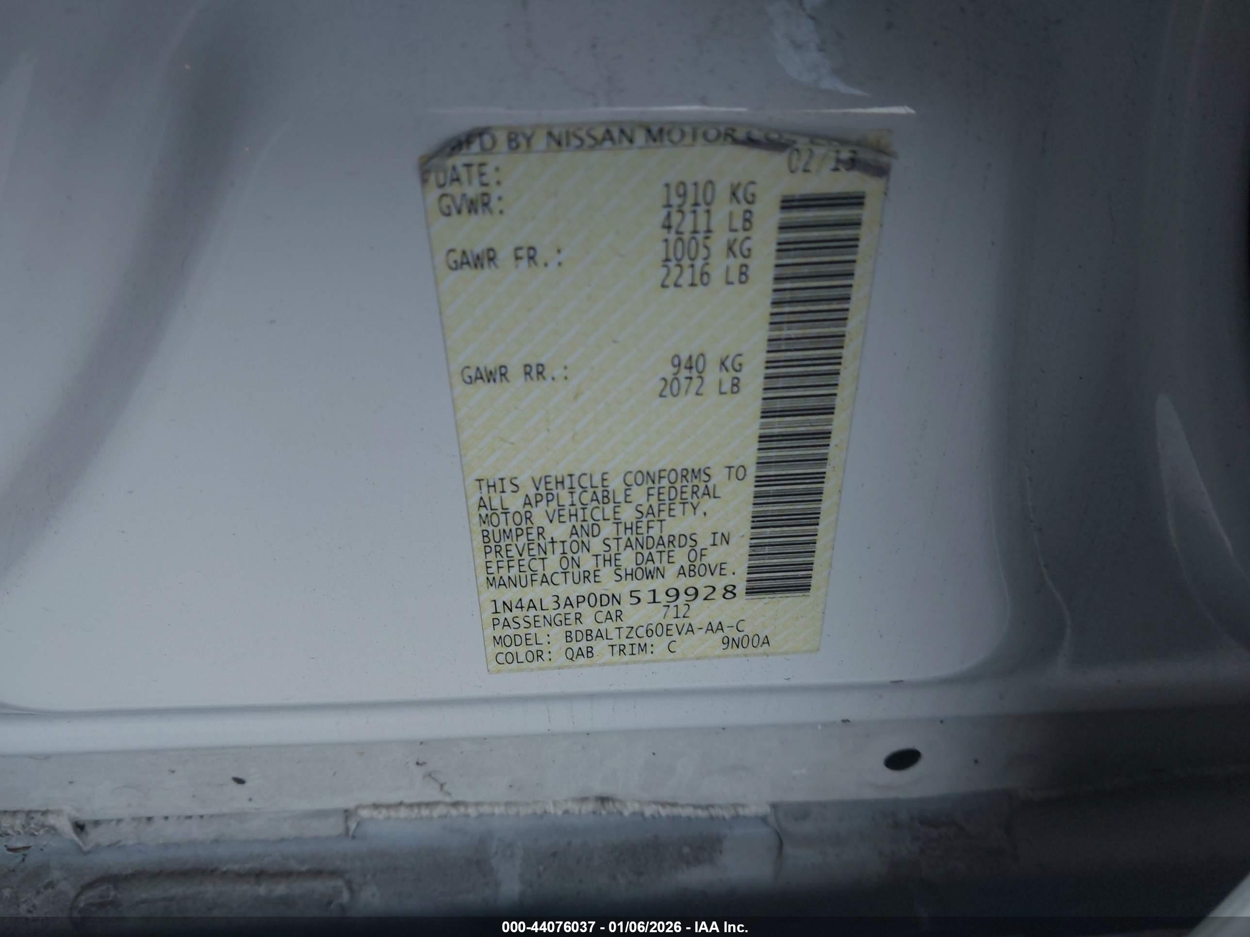 NISSAN ALTIMA image 9