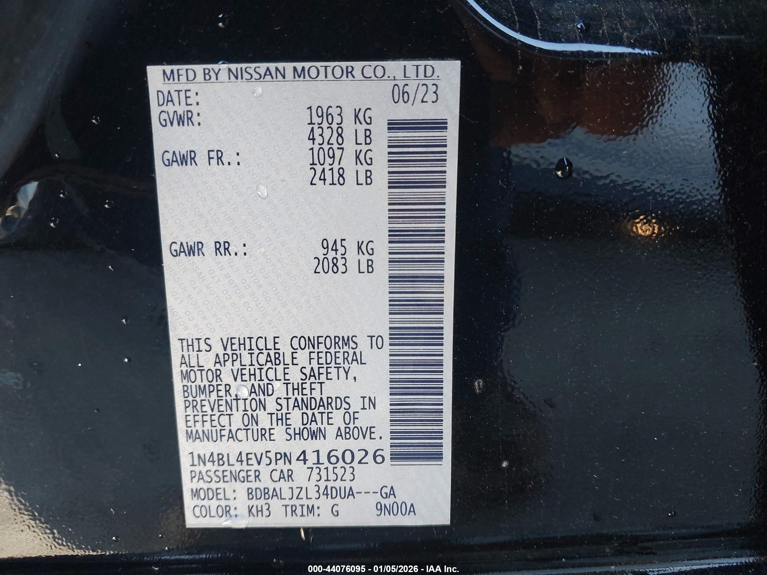 NISSAN ALTIMA image 9