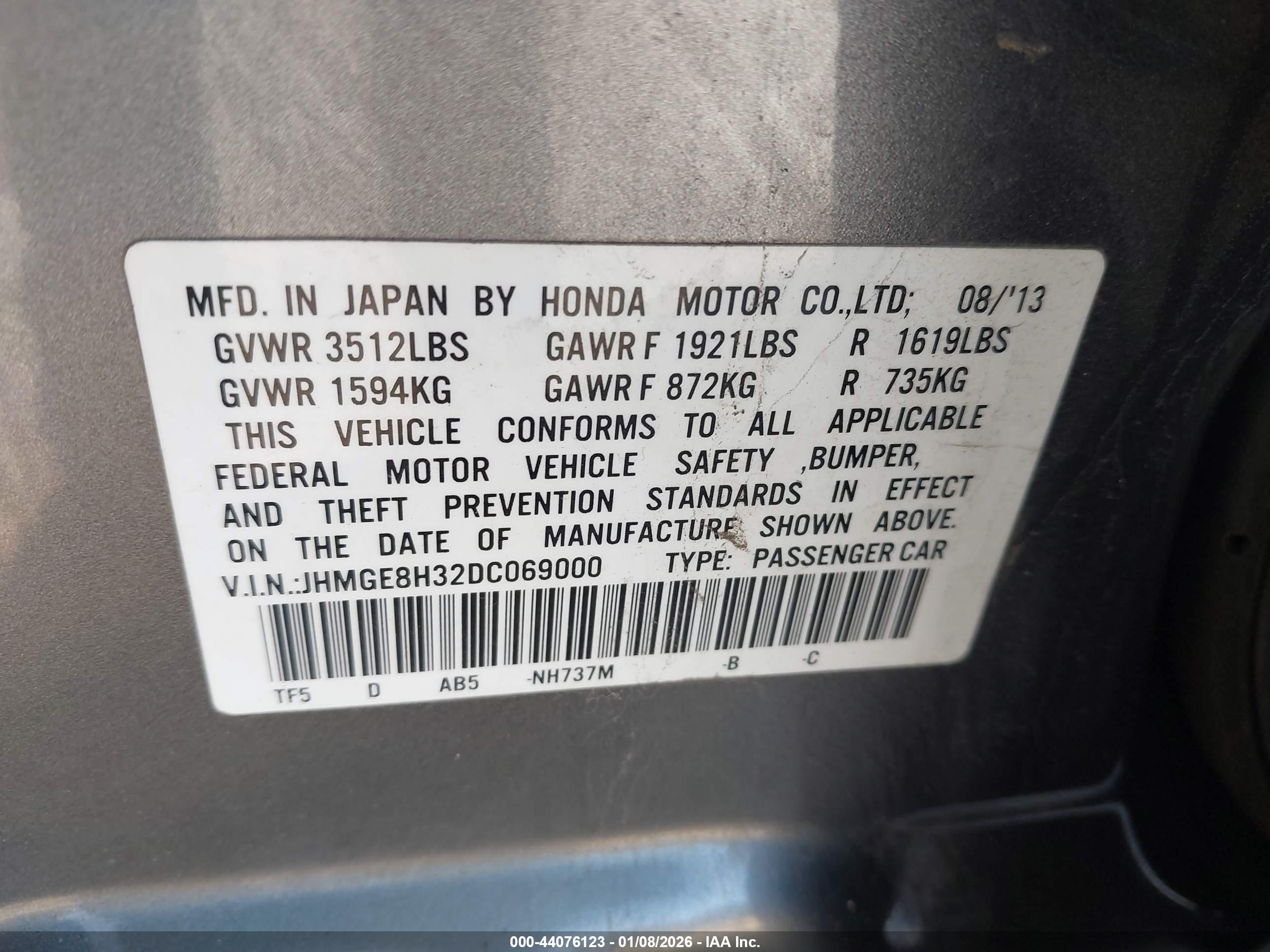 HONDA FIT image 9