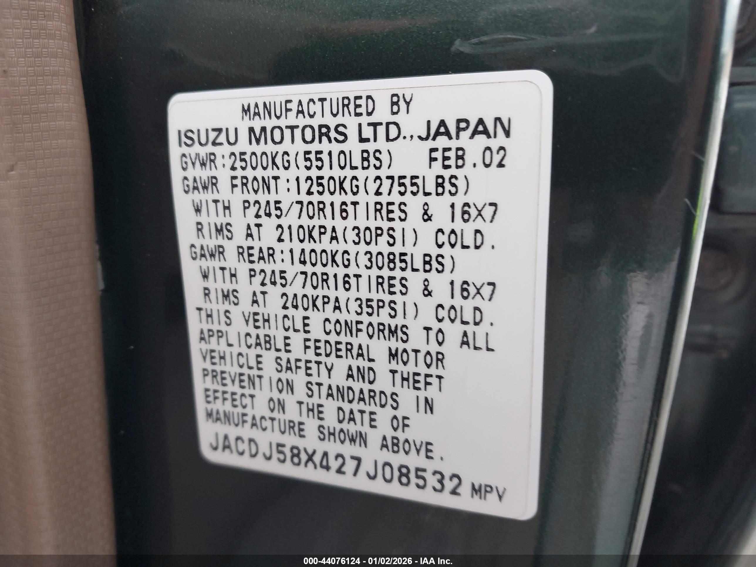 ISUZU TROOPER image 9