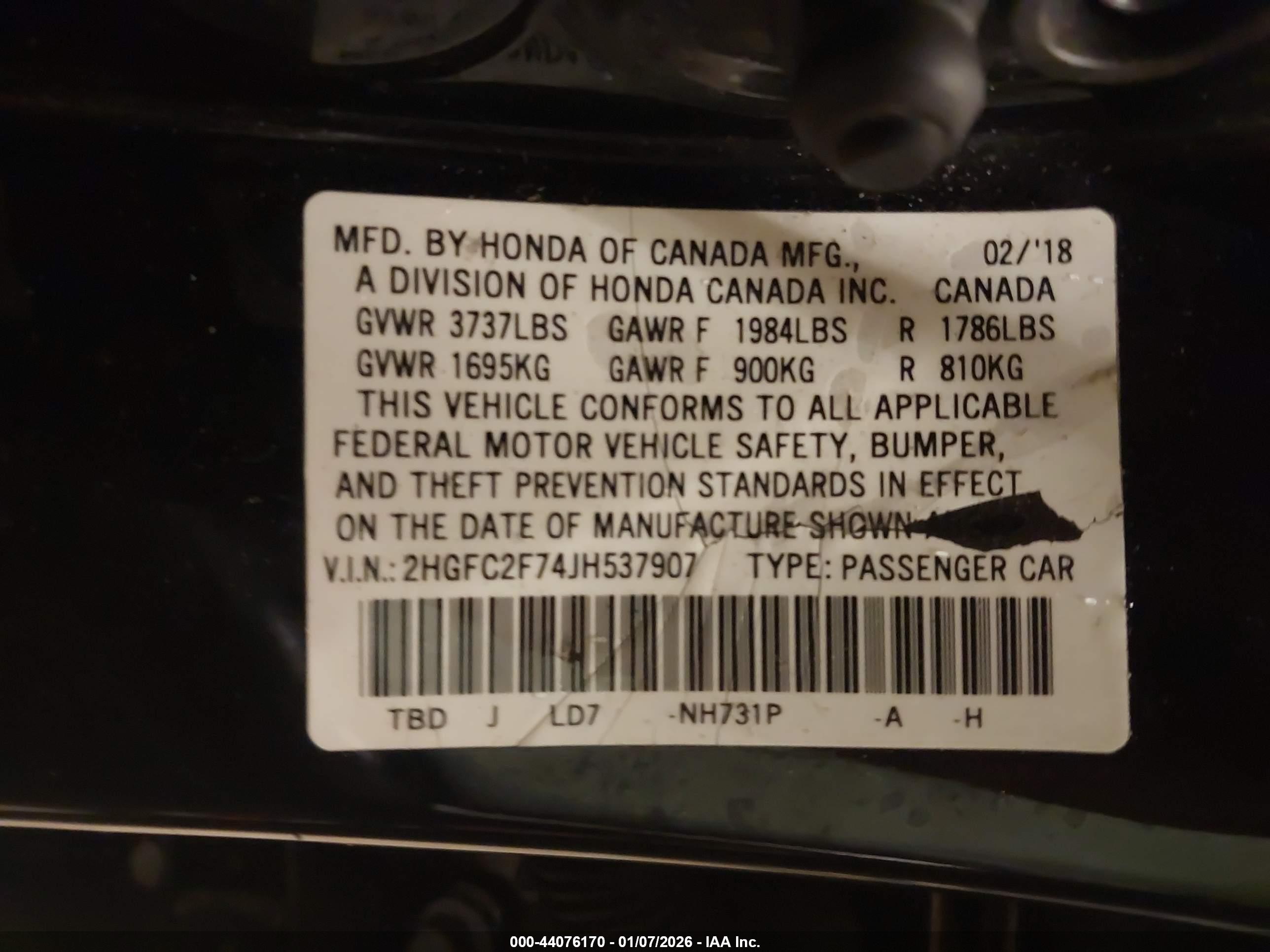 HONDA CIVIC image 9