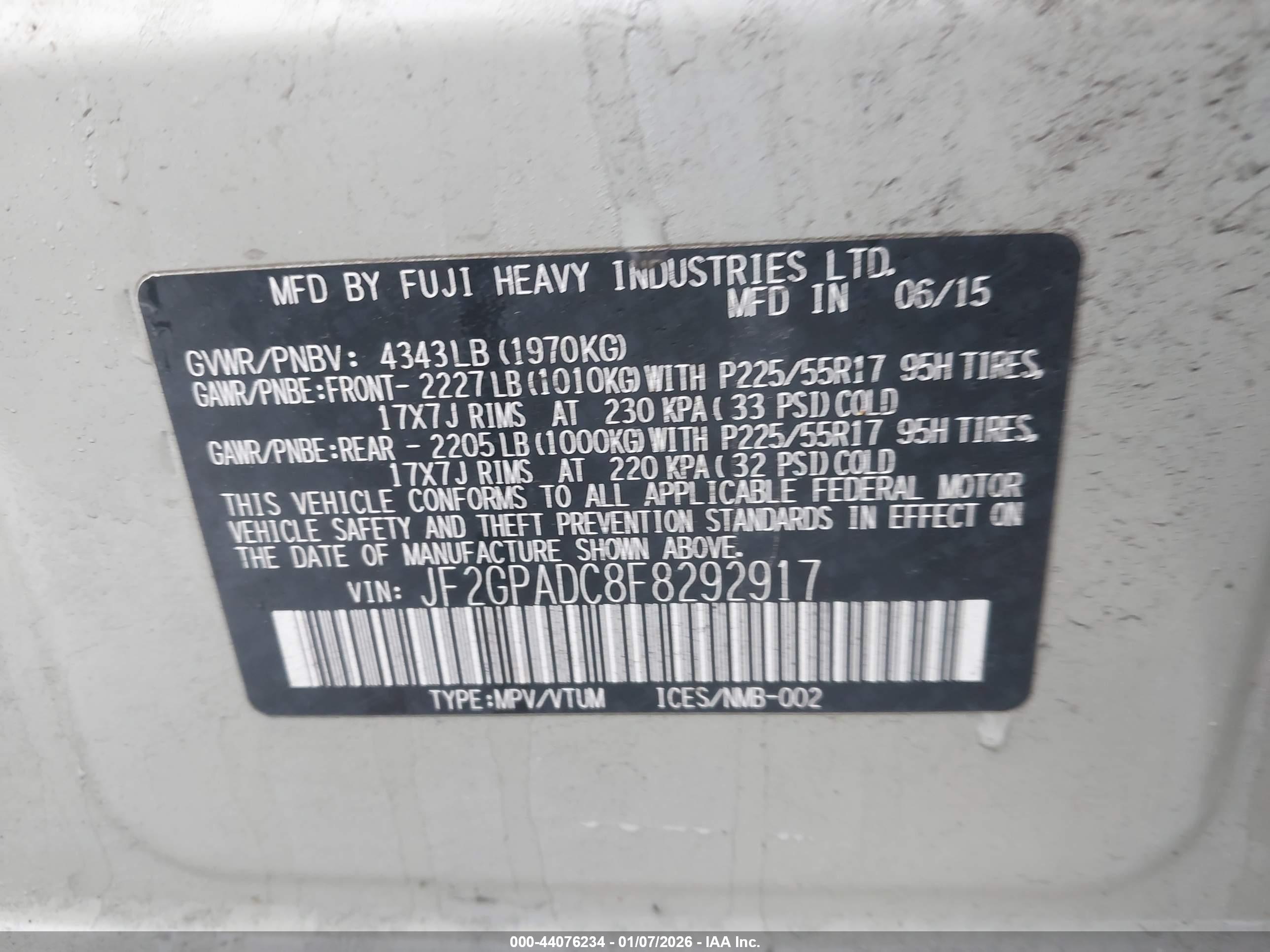 SUBARU XV image 9