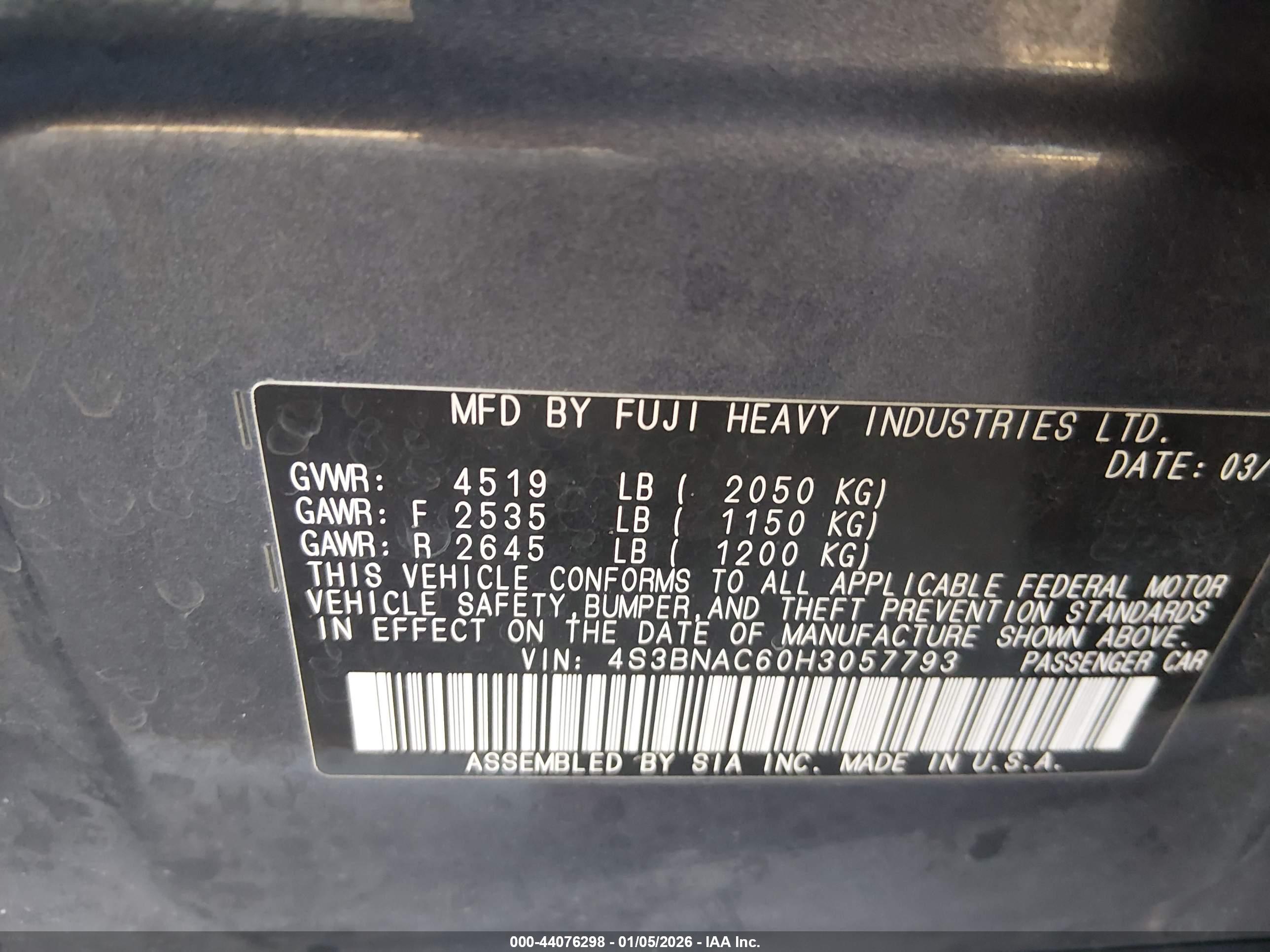 SUBARU LEGACY image 9