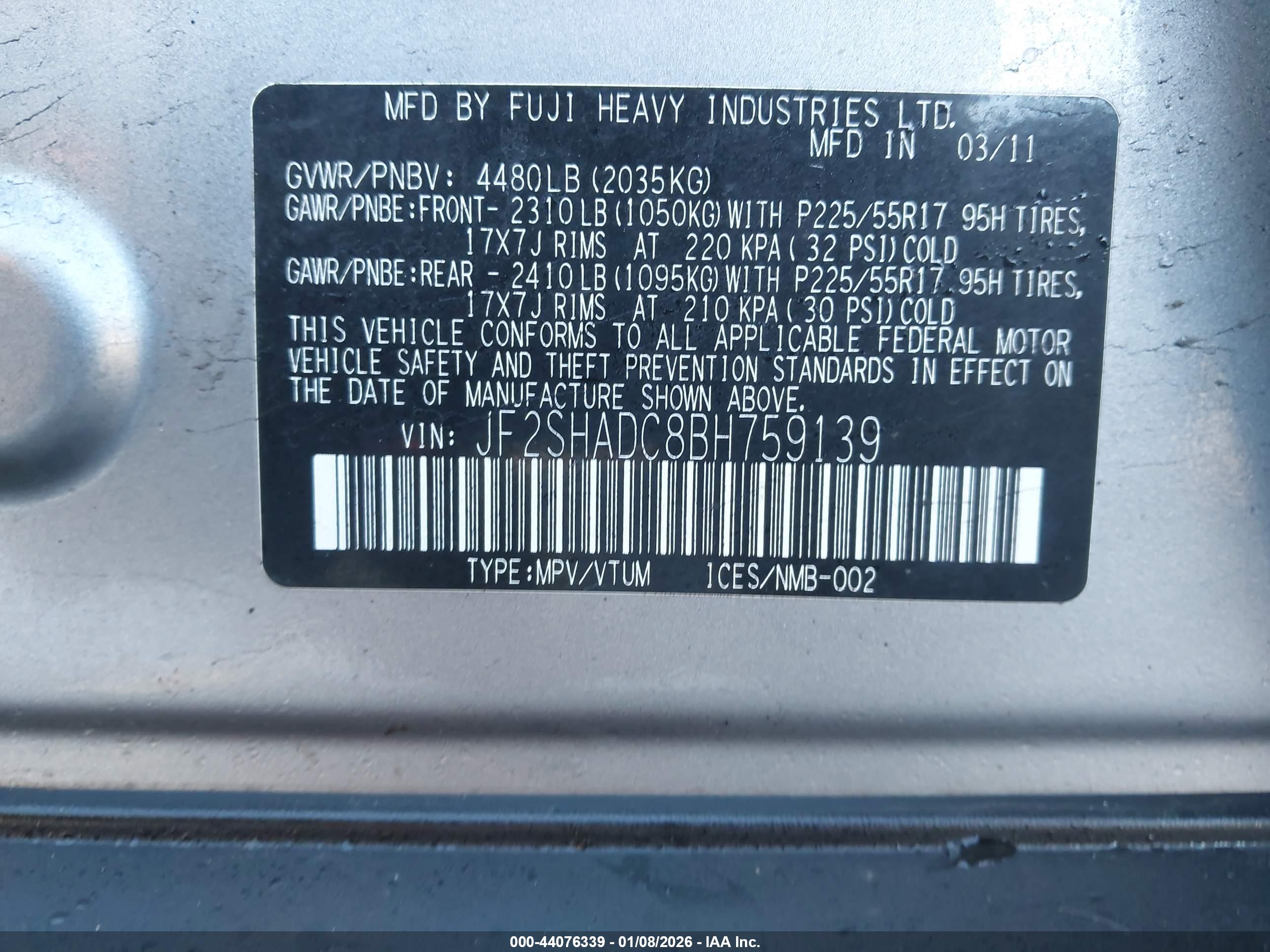 SUBARU FORESTER image 9