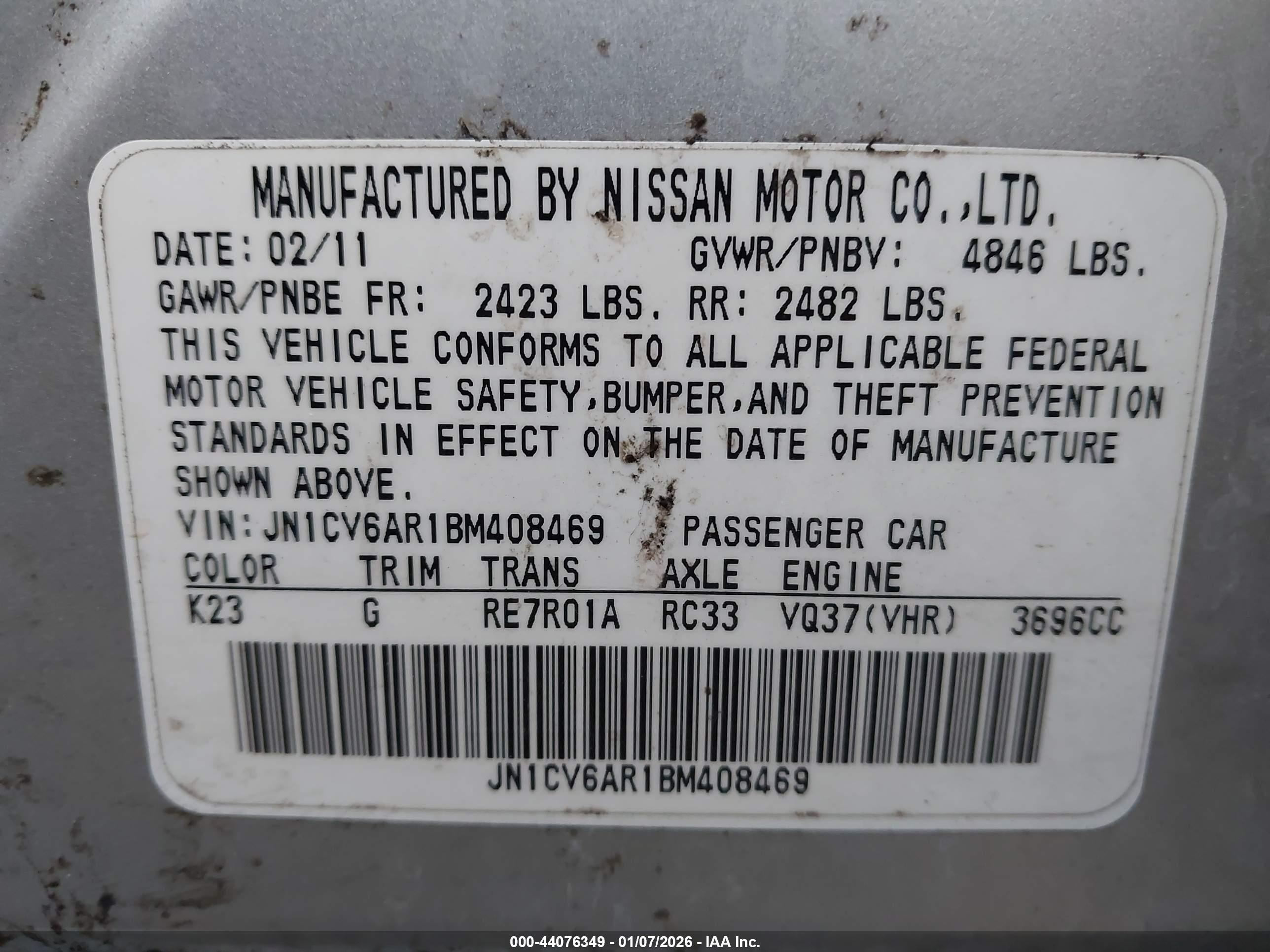 INFINITI G37X image 9