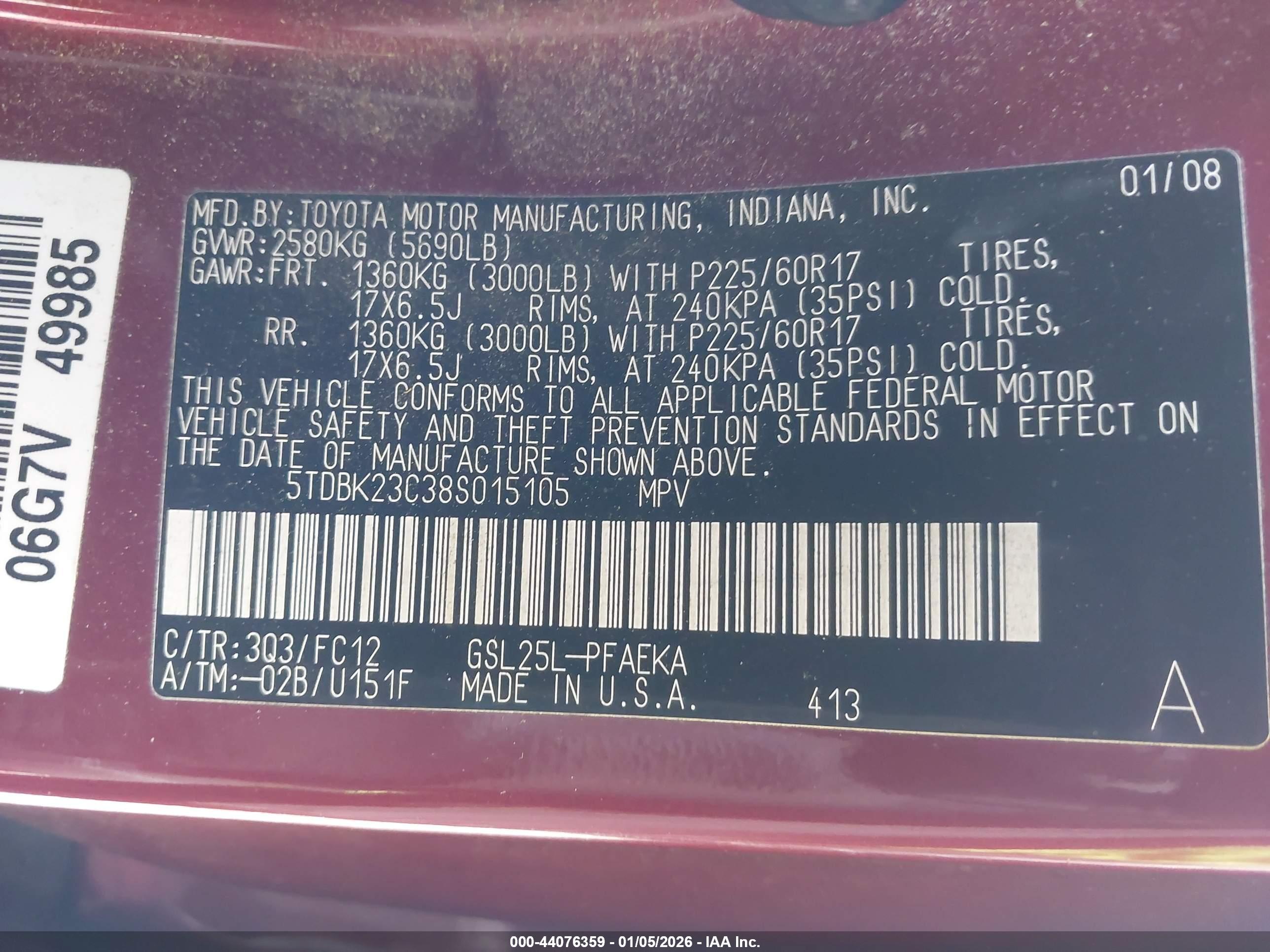 TOYOTA SIENNA image 9
