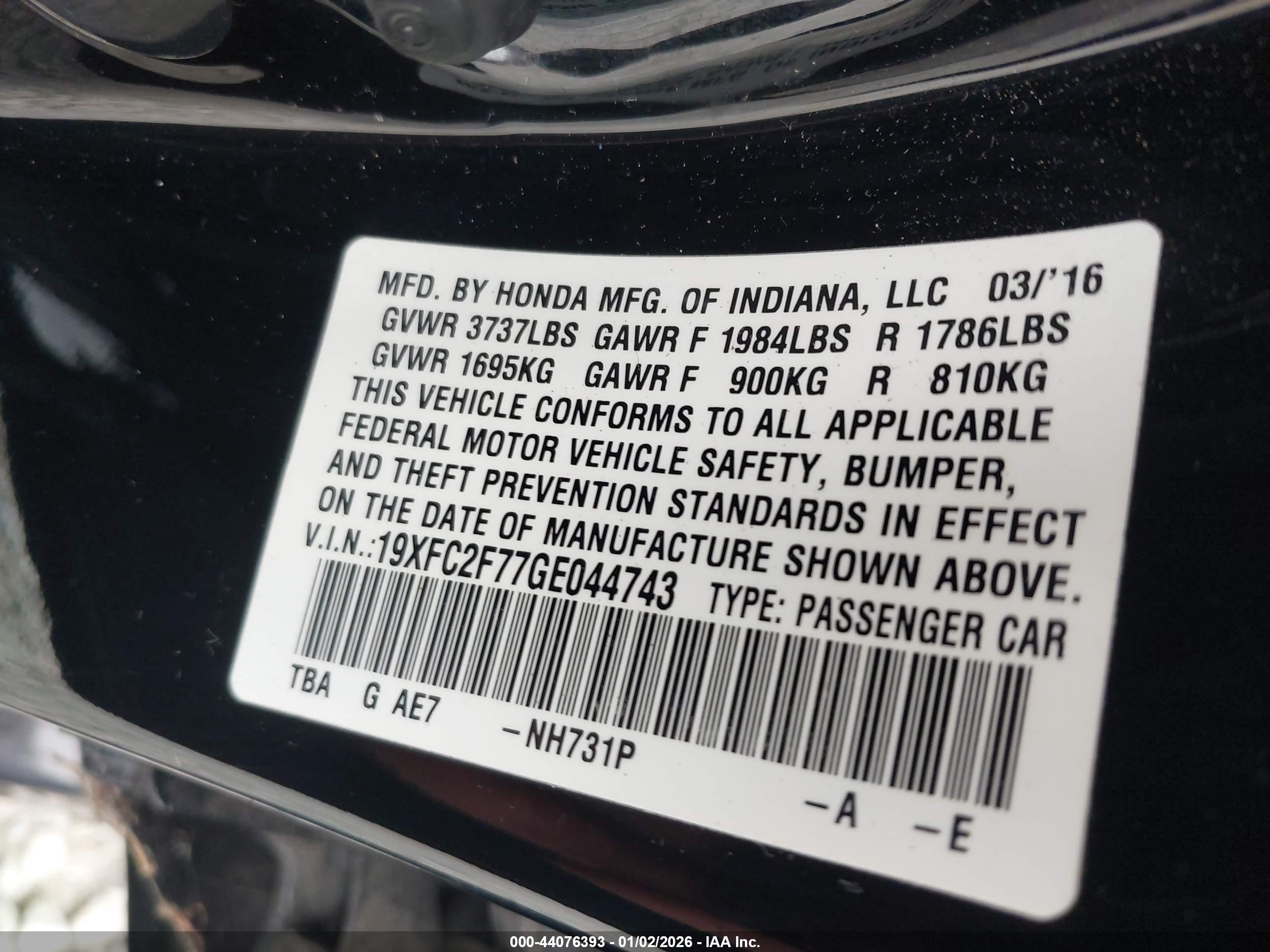 HONDA CIVIC image 9