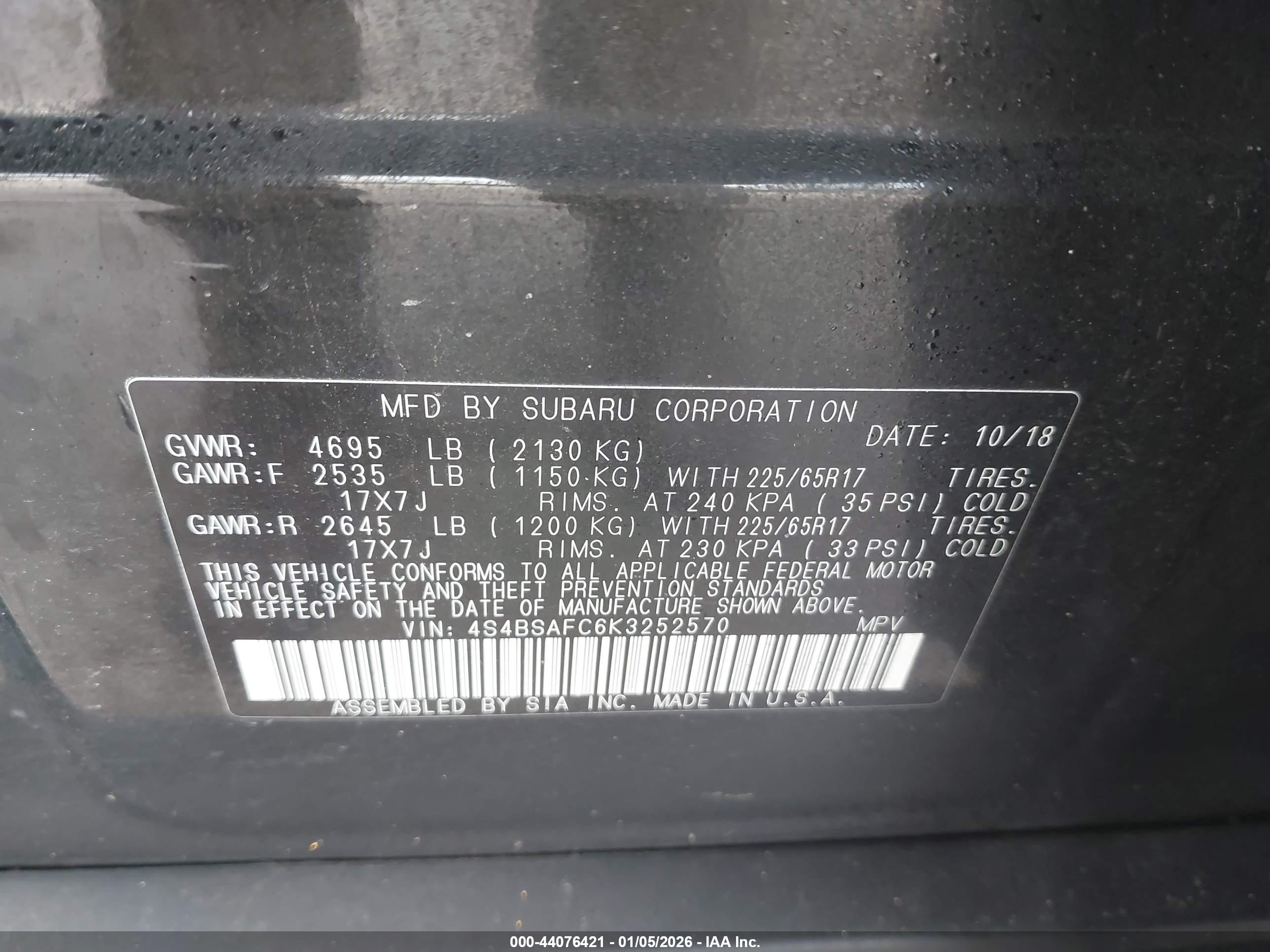 SUBARU OUTBACK image 9