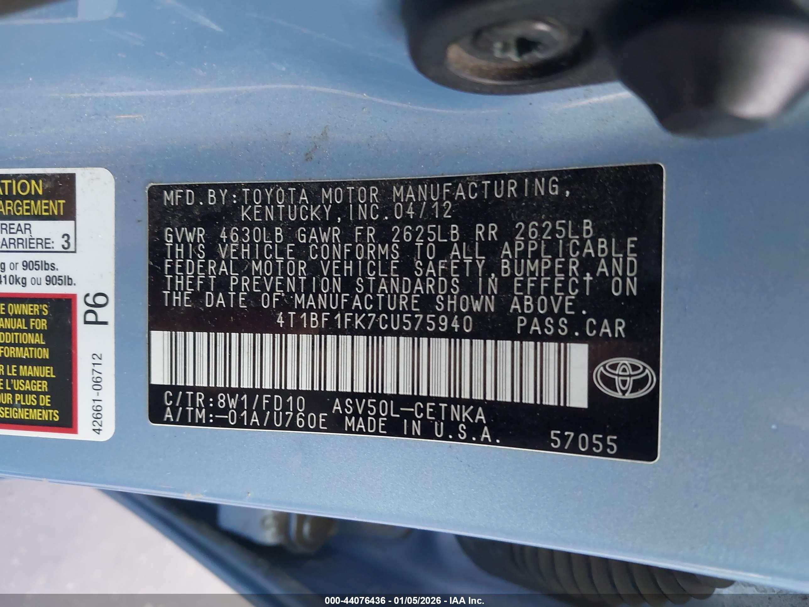 TOYOTA CAMRY image 9