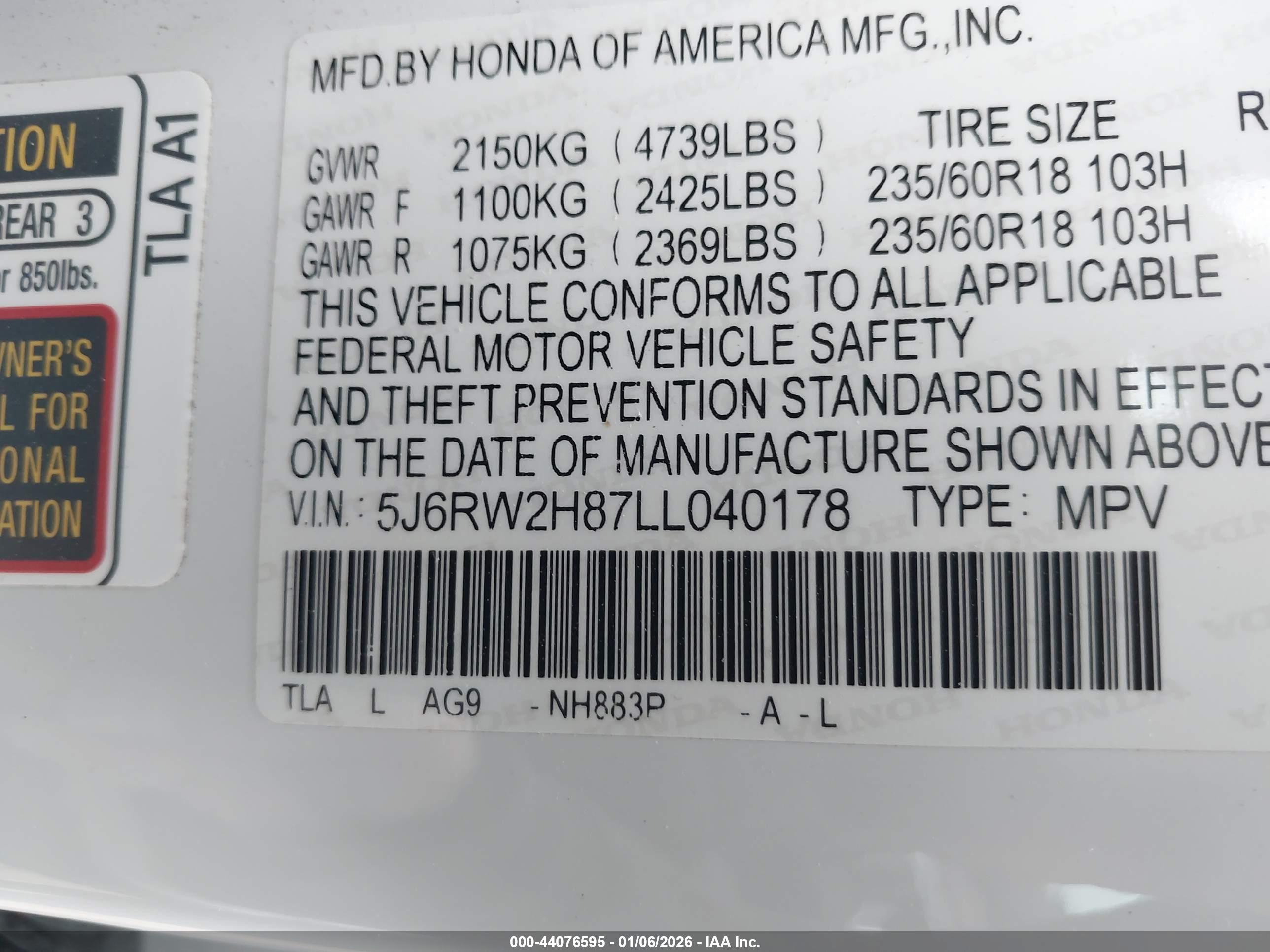 HONDA CR-V image 9