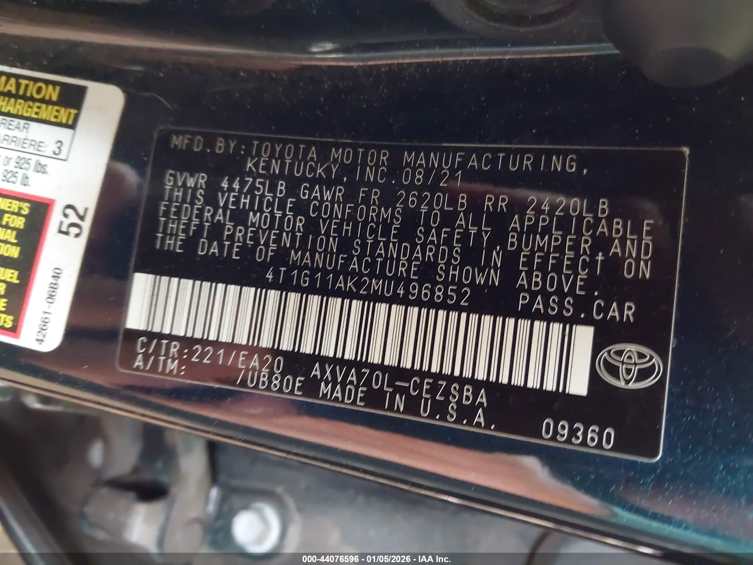 TOYOTA CAMRY image 9