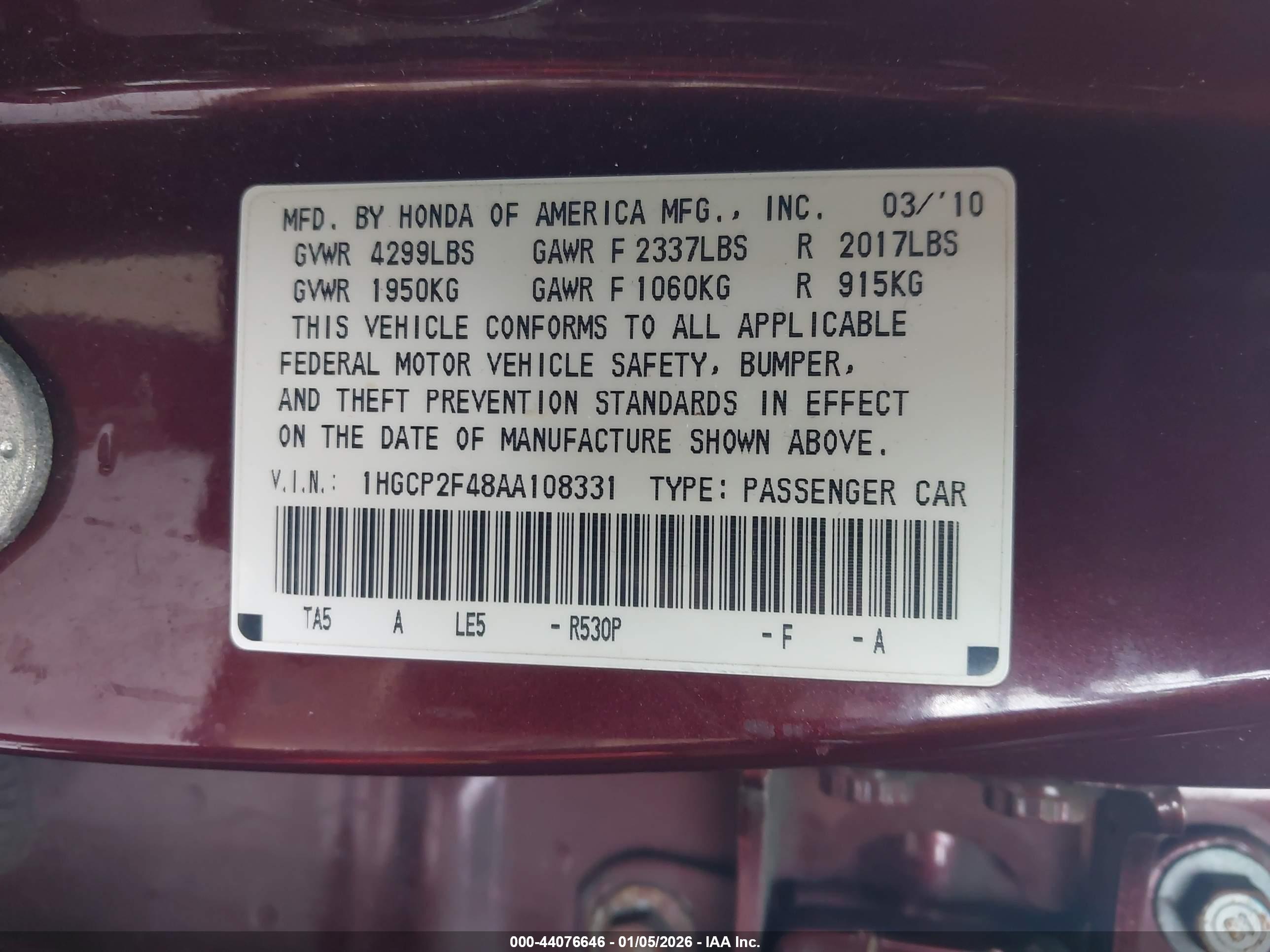 HONDA ACCORD image 9