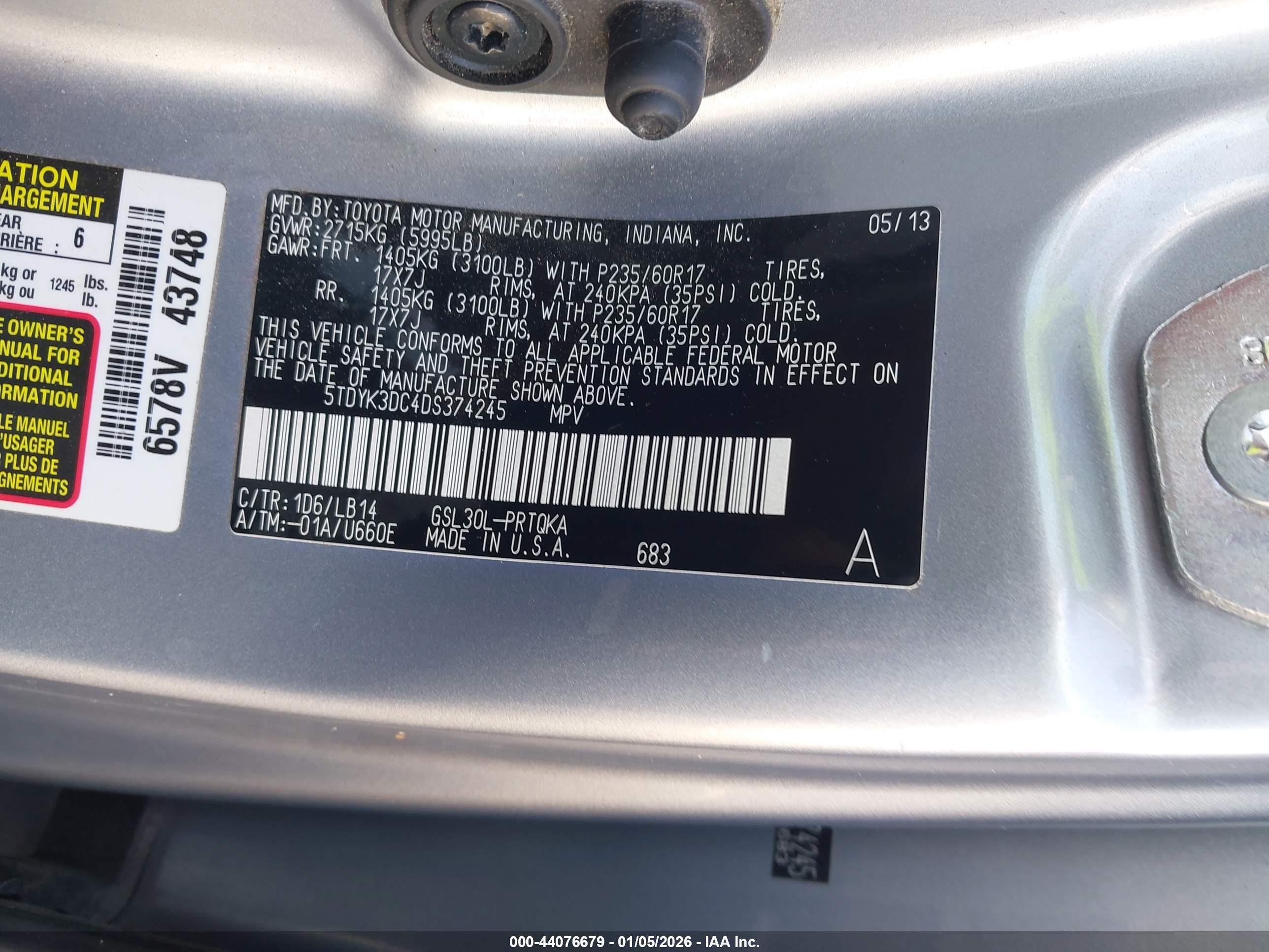 TOYOTA SIENNA image 9
