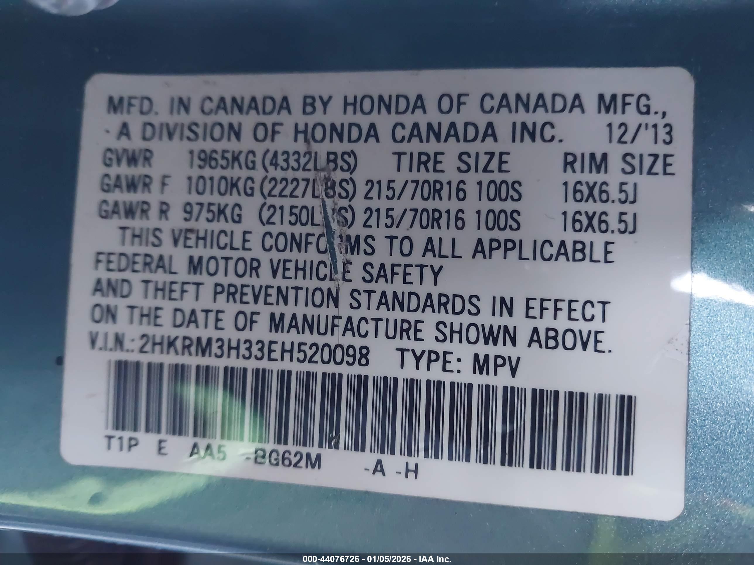 HONDA CR-V image 9