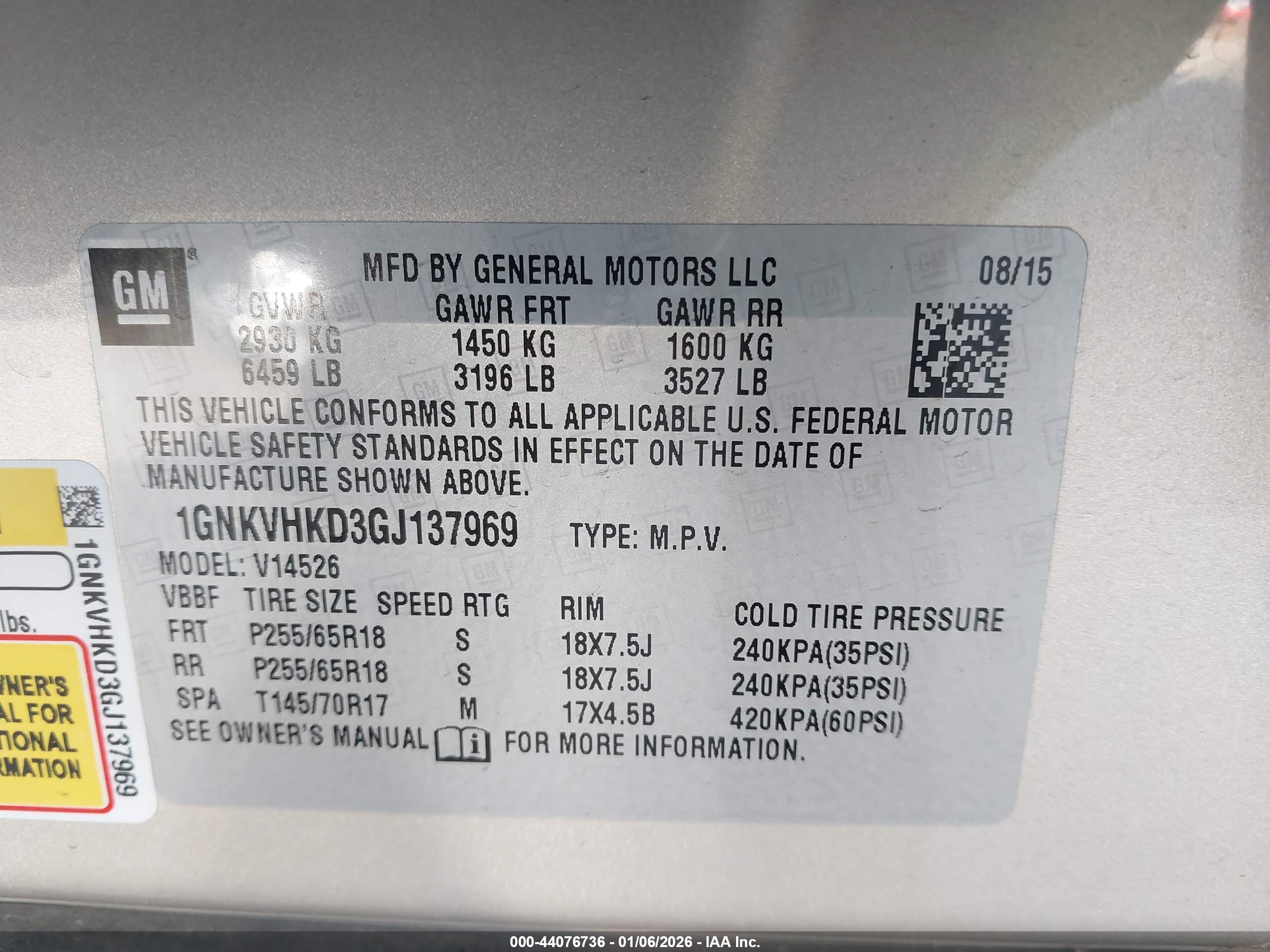 CHEVROLET TRAVERSE image 9