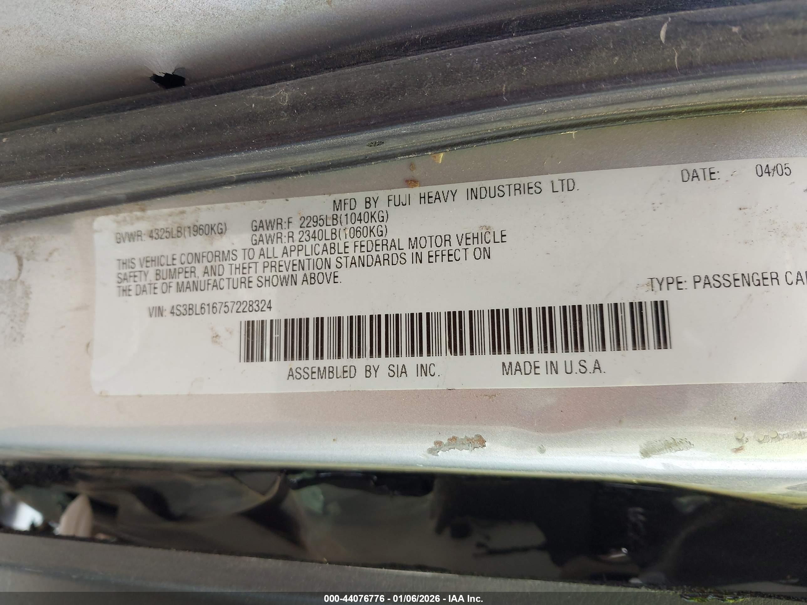 SUBARU LEGACY image 9