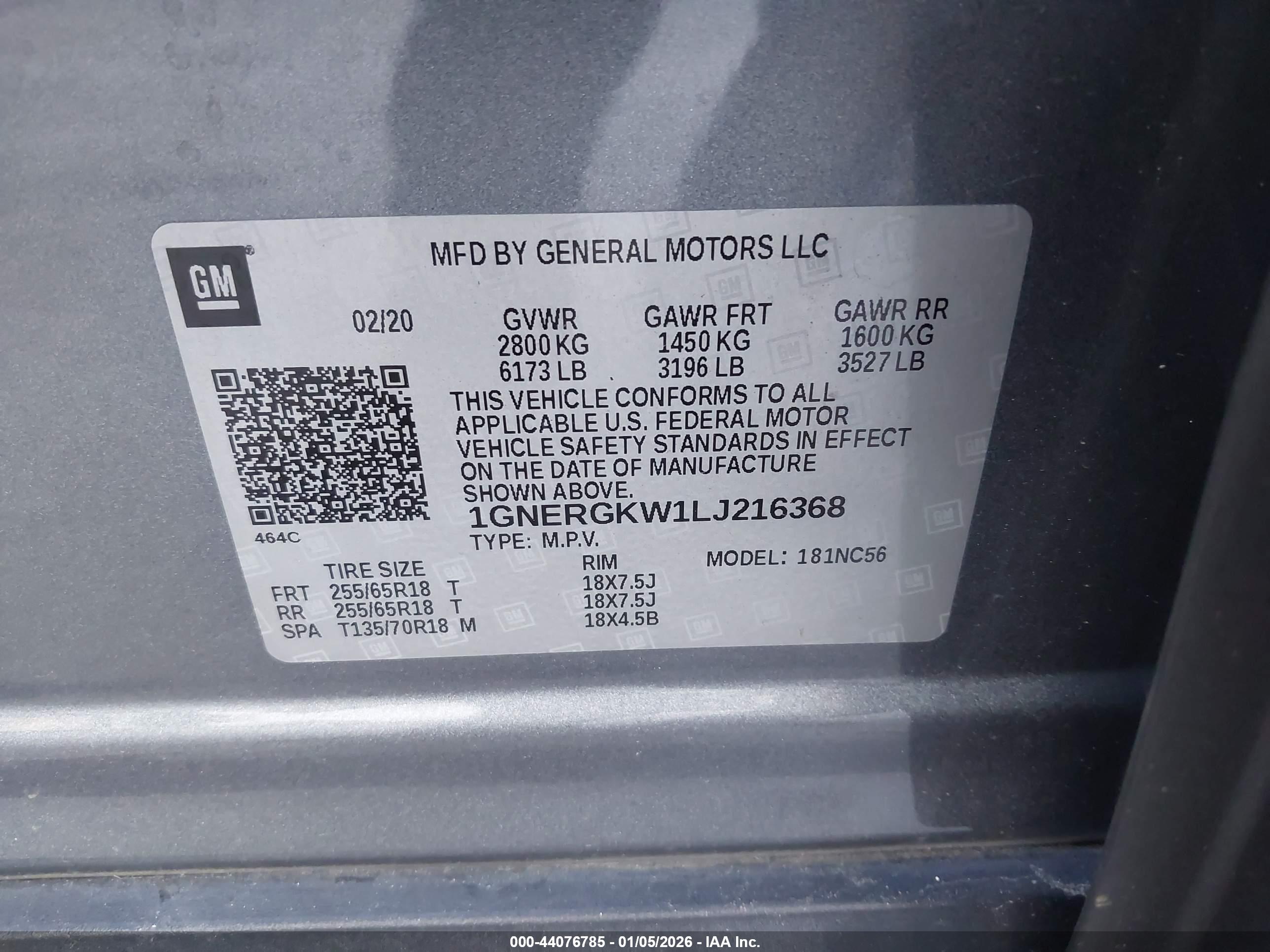 CHEVROLET TRAVERSE image 9